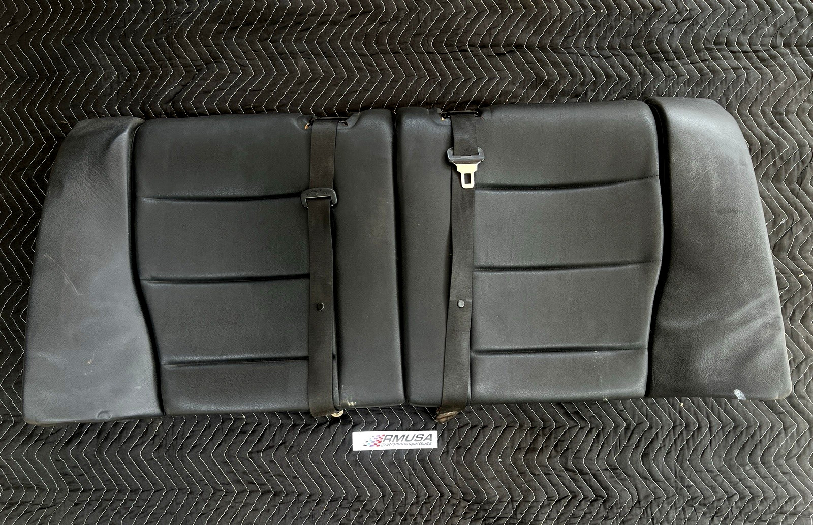 *DAMAGED* BMW E36 Folding Coupe Rear Seats Black Leather Shwarz OEM