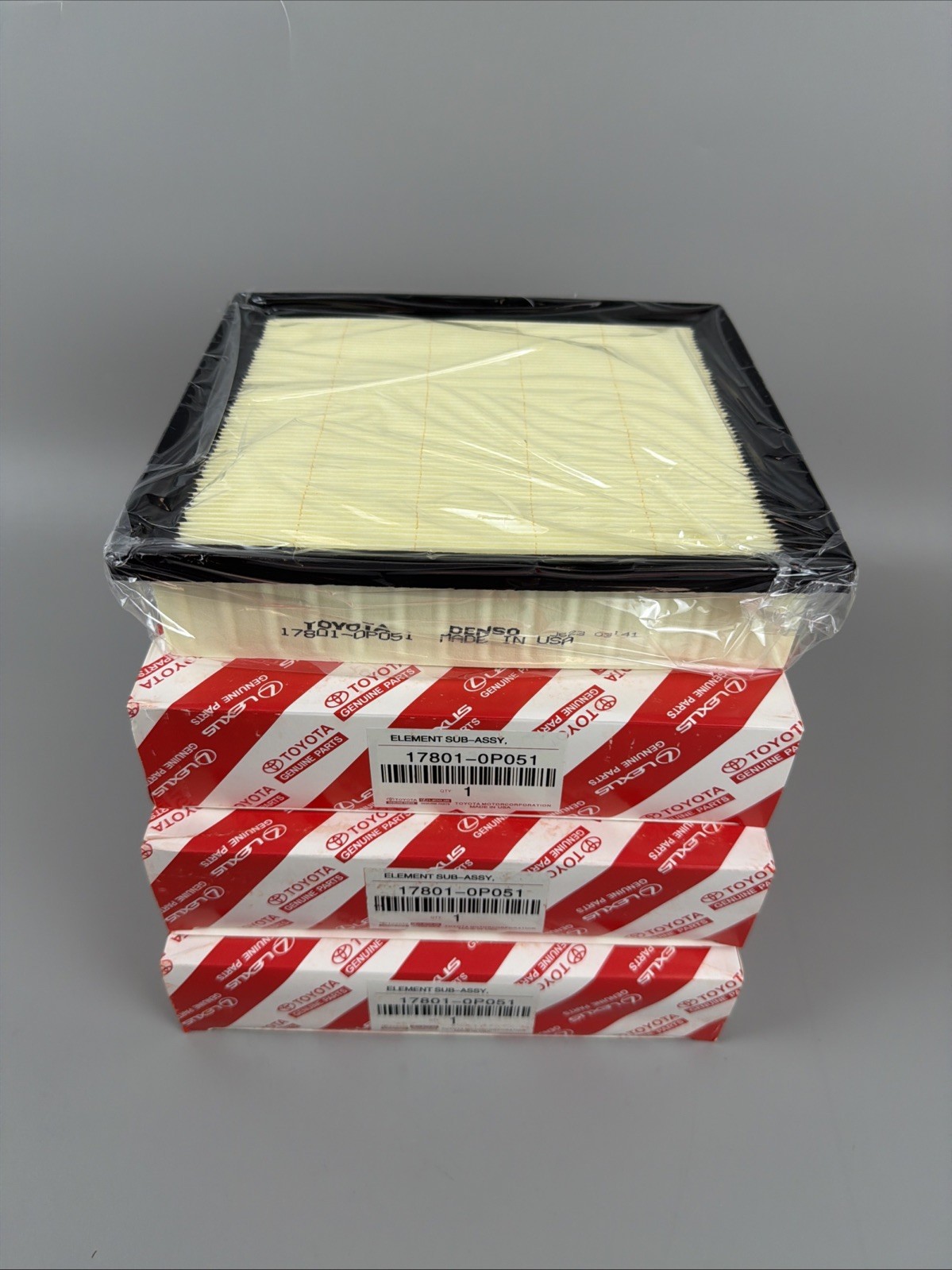 3 Pcs.  RX350 (2010-2022) OEM Genuine FACTORY ENGINE AIR FILTER 17801-0P051