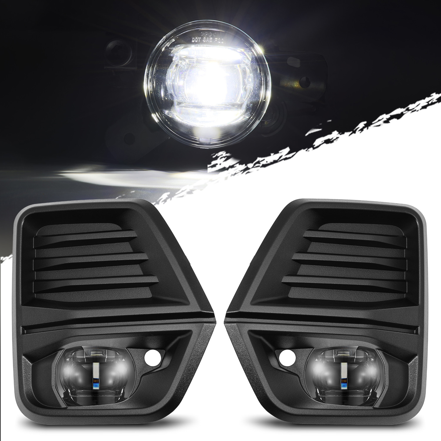 Fit 2023-2025 Chevy Colorado LED Front Bumper Fog Lights Replacement Pair Fit 2023-2025 Chevy Colorado LED Front Bumper Fog Lights Replacement Pair