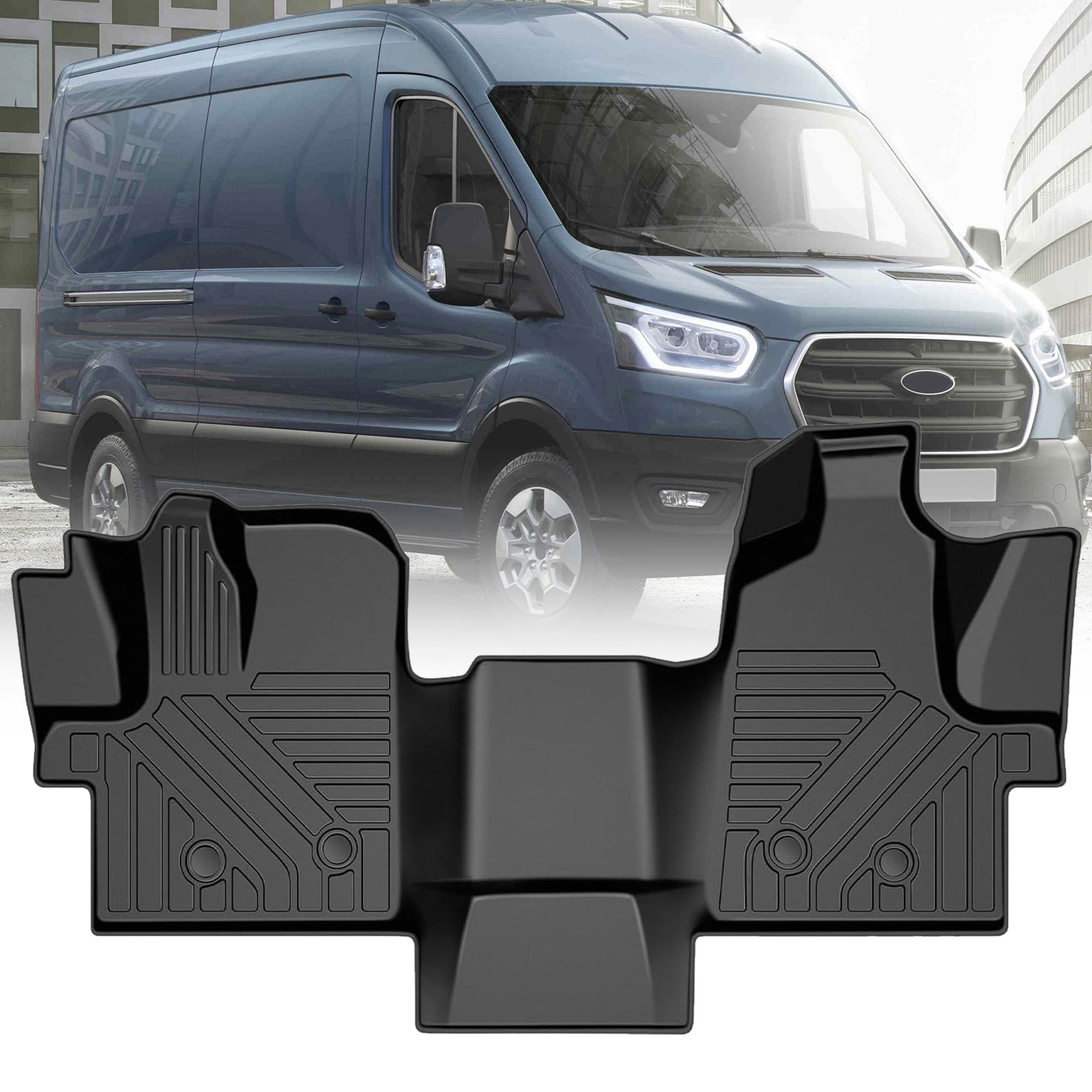 1PCS TPE Floor Mats Liner For 2022-2025 Ford Transit All-Weather Waterproof