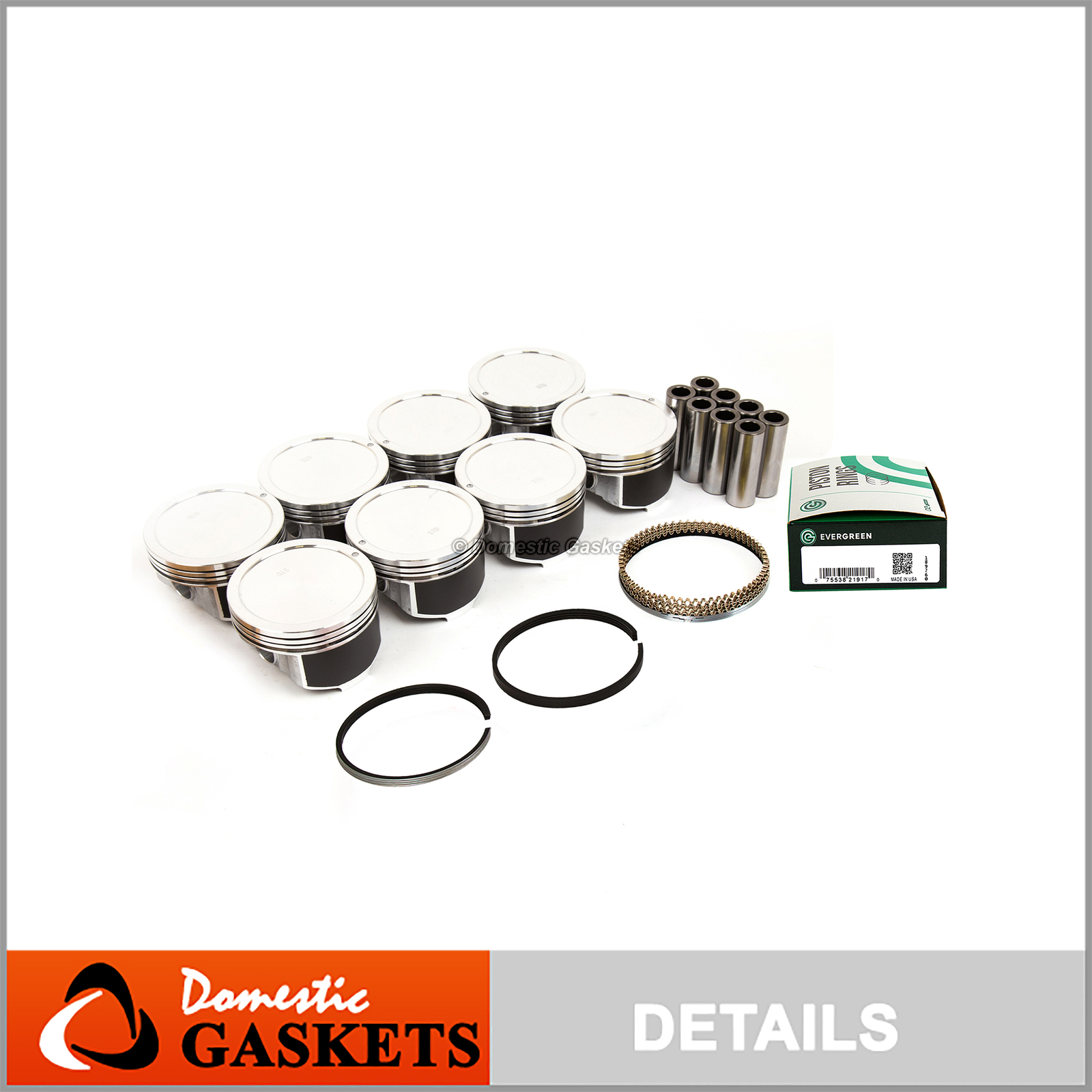 Pistons and Rings fit 99-03 Chevrolet Express 2500 Silverado GMC Hummer 6.0L OHV