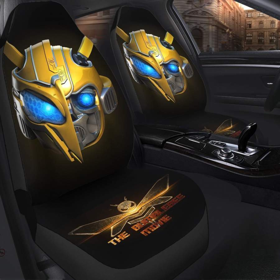 Awesome Bumblebee Face Transformers Autobots Car Seat Covers
