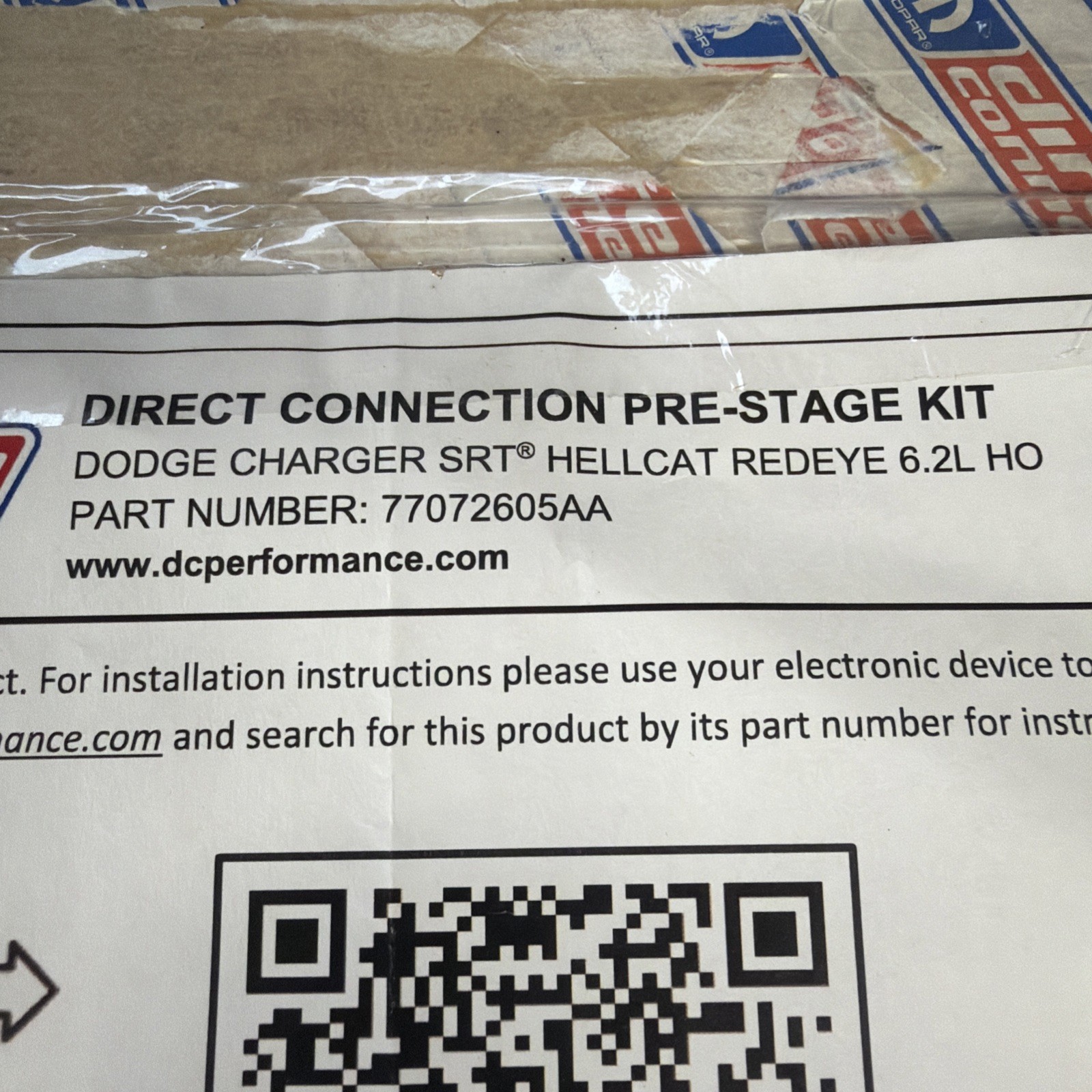 Mopar Direct Connection Redeye Pre Stage Kit (21-23) Charger 77072605aa