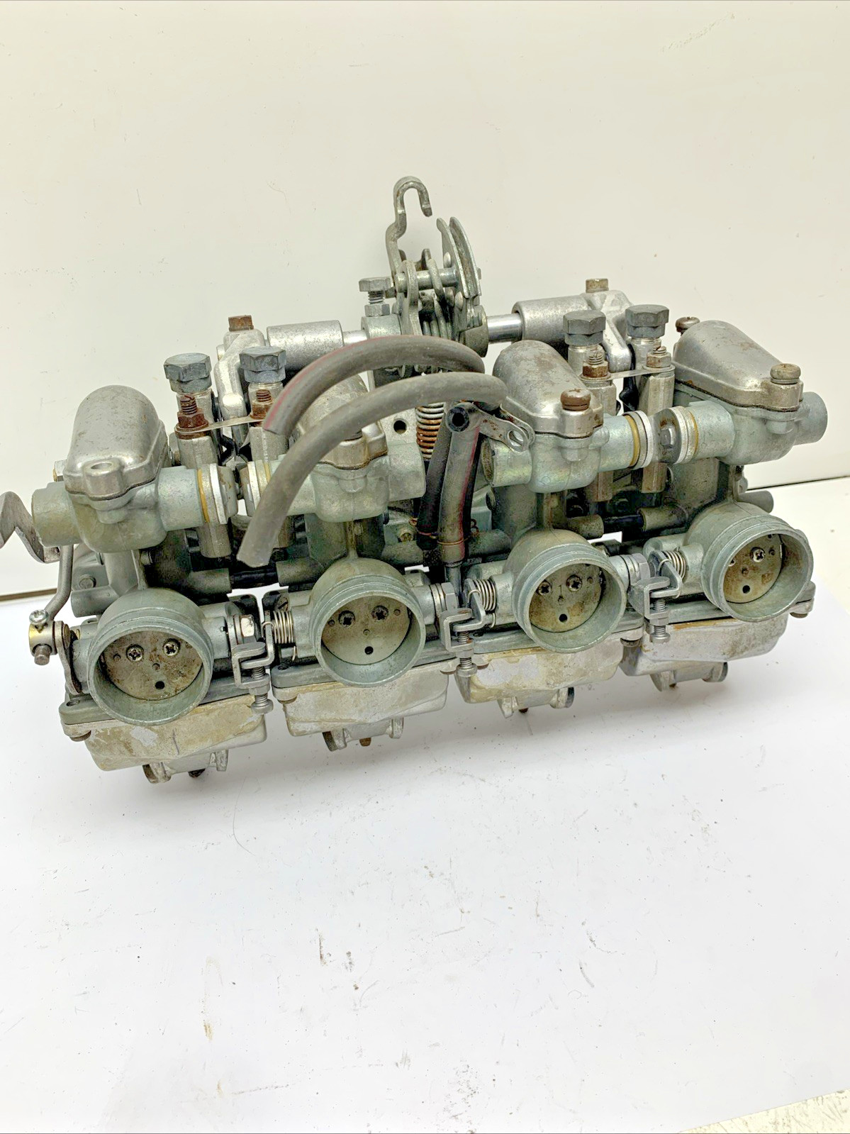 1972-1974 Honda CB350F Four Keihin Carburetor Rack OEM Parts Repair
