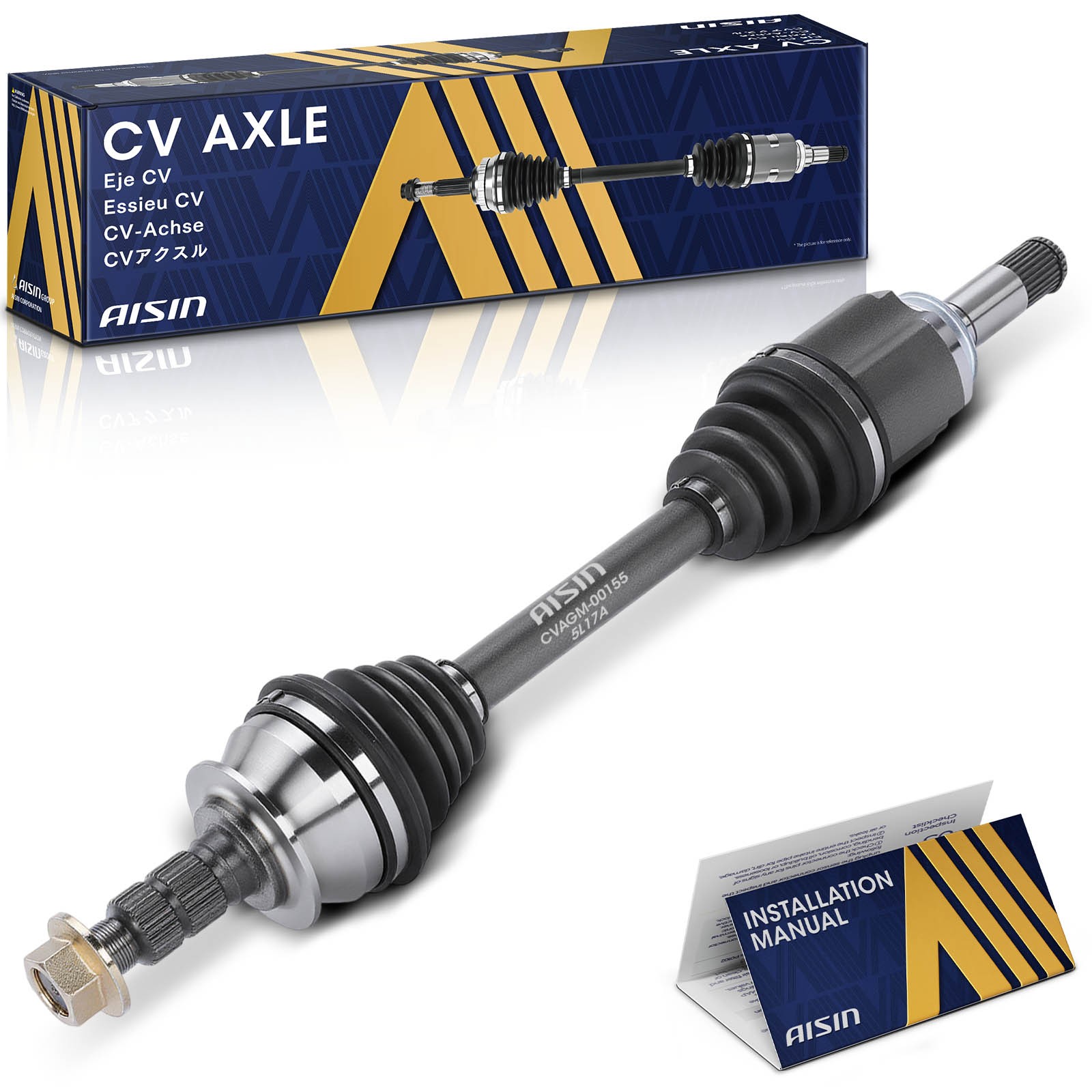 AISIN Front Left CV Axle Assembly for Cadillac SRX 2012-2016 RWD FWD AWD