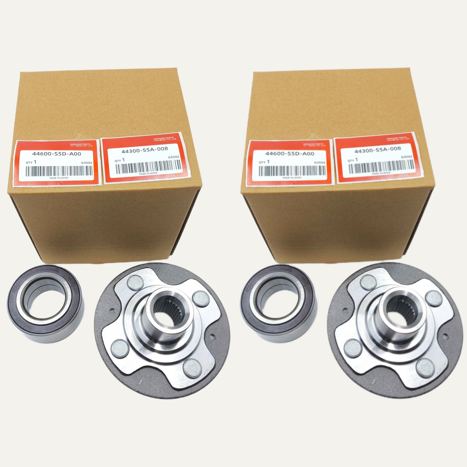 NEW 4PC Front Wheel Bearing &Hub Assembly For Honda Civic 2001-2005 1.7L 2.0L US