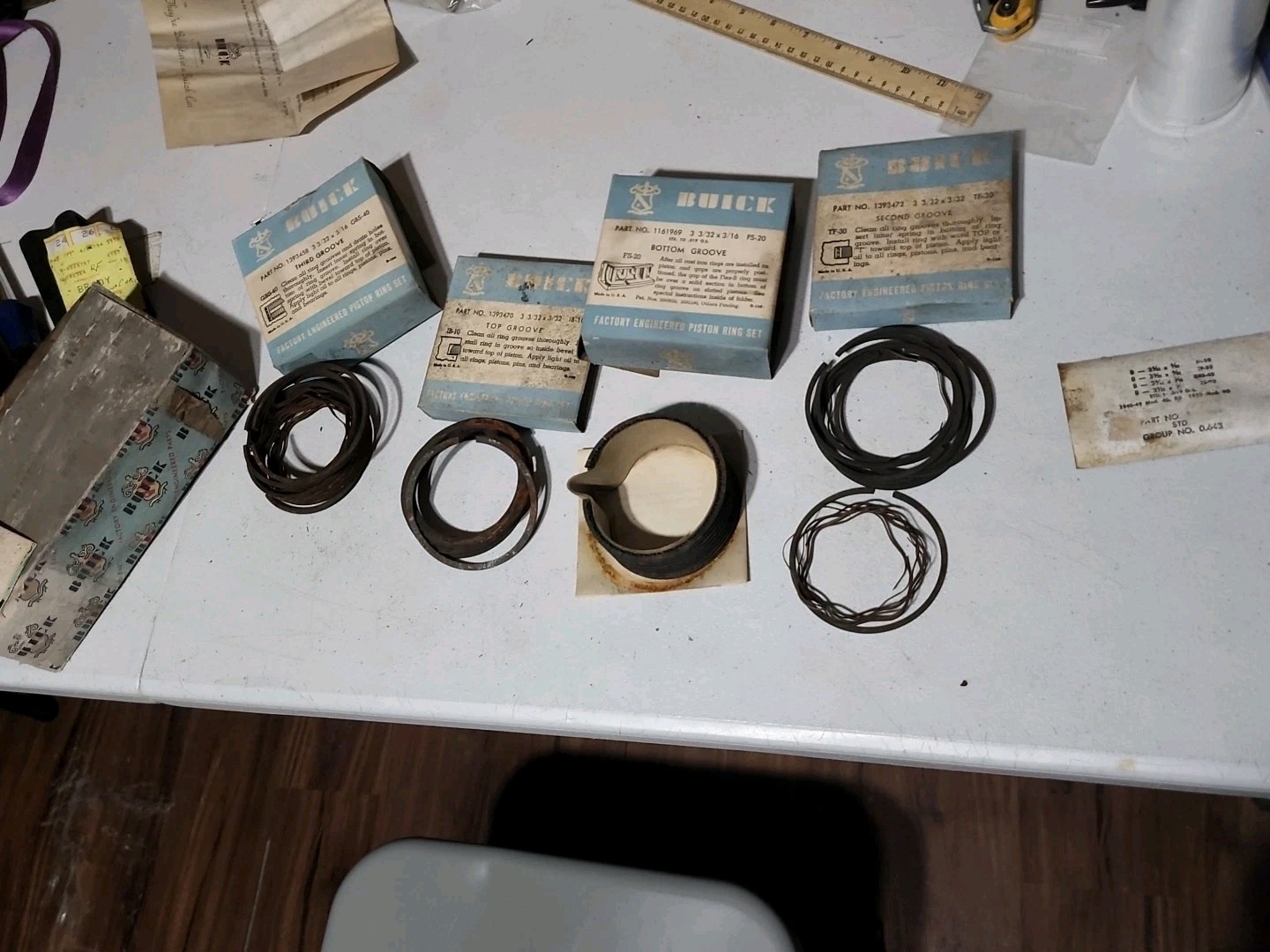 Vintage 1940-49 Buick 40, 50 NOS Piston Ring Set GM P/N 1171211? See Description
