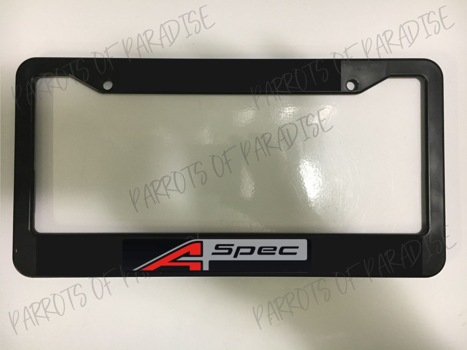 A Spec Acura Plastic Car License Plate Frame