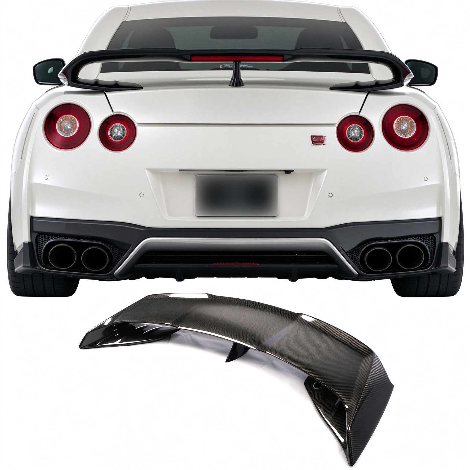 Real Carbon Rear Trunk Spoiler VRS Style Fit Nissan GTR R35 2009-2017 Body Kit