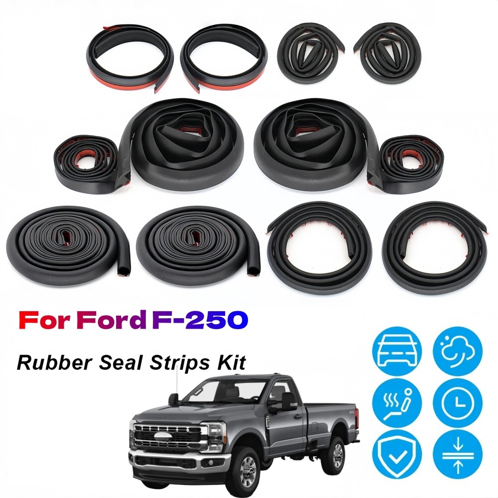 Door Rubber Seal Strips Weather Draft Wind Noise Reduction Trim For Ford F-250