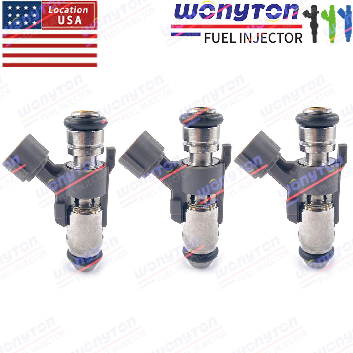 3Pcs Fuel Injector 49056-0038 For 2016-2021 Kawasaki Mule PRO FX FXT
