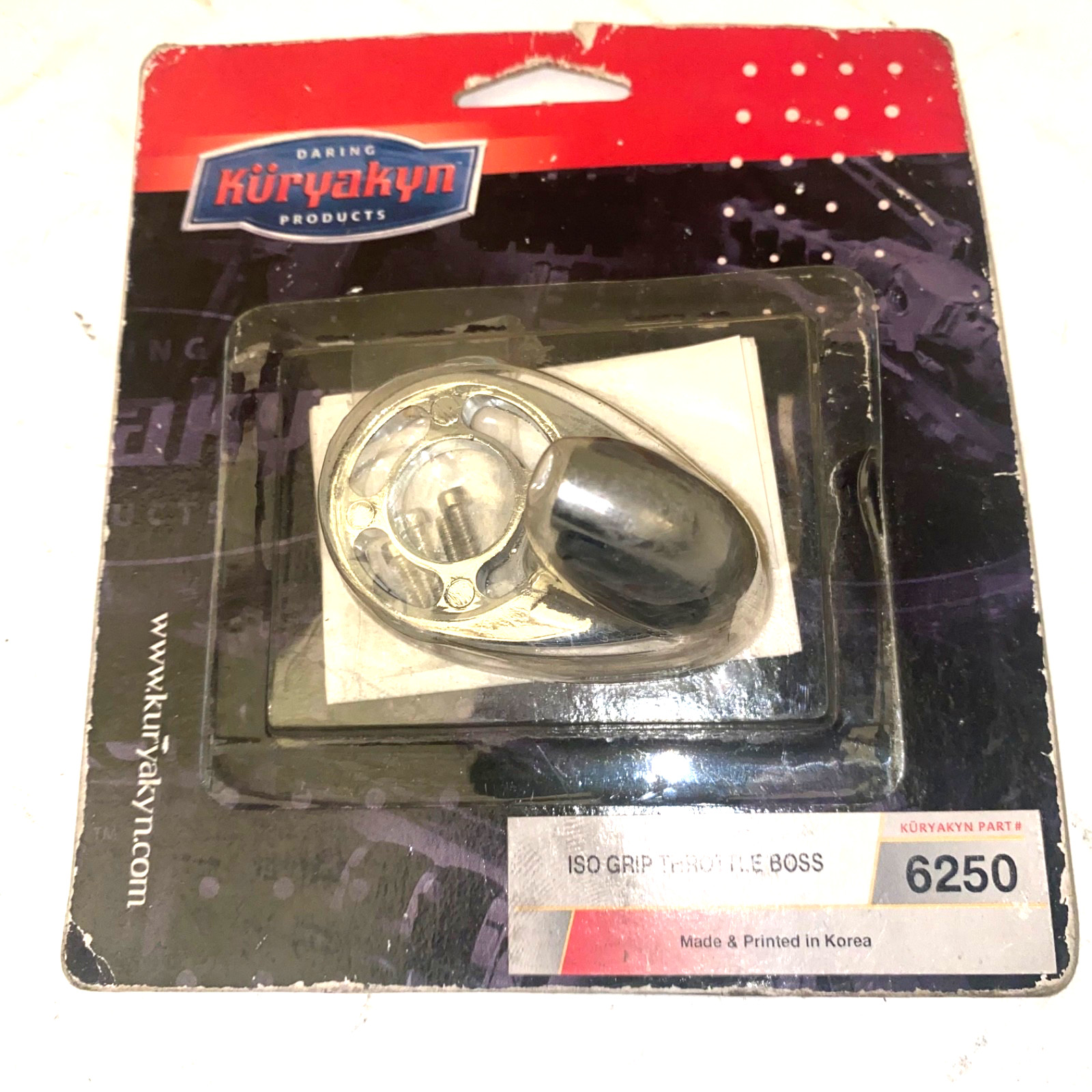 Kuryakyn 6250 ISO Grips Throttle Boss Ergonomic Palm Rest Chrome NEW Old Stock