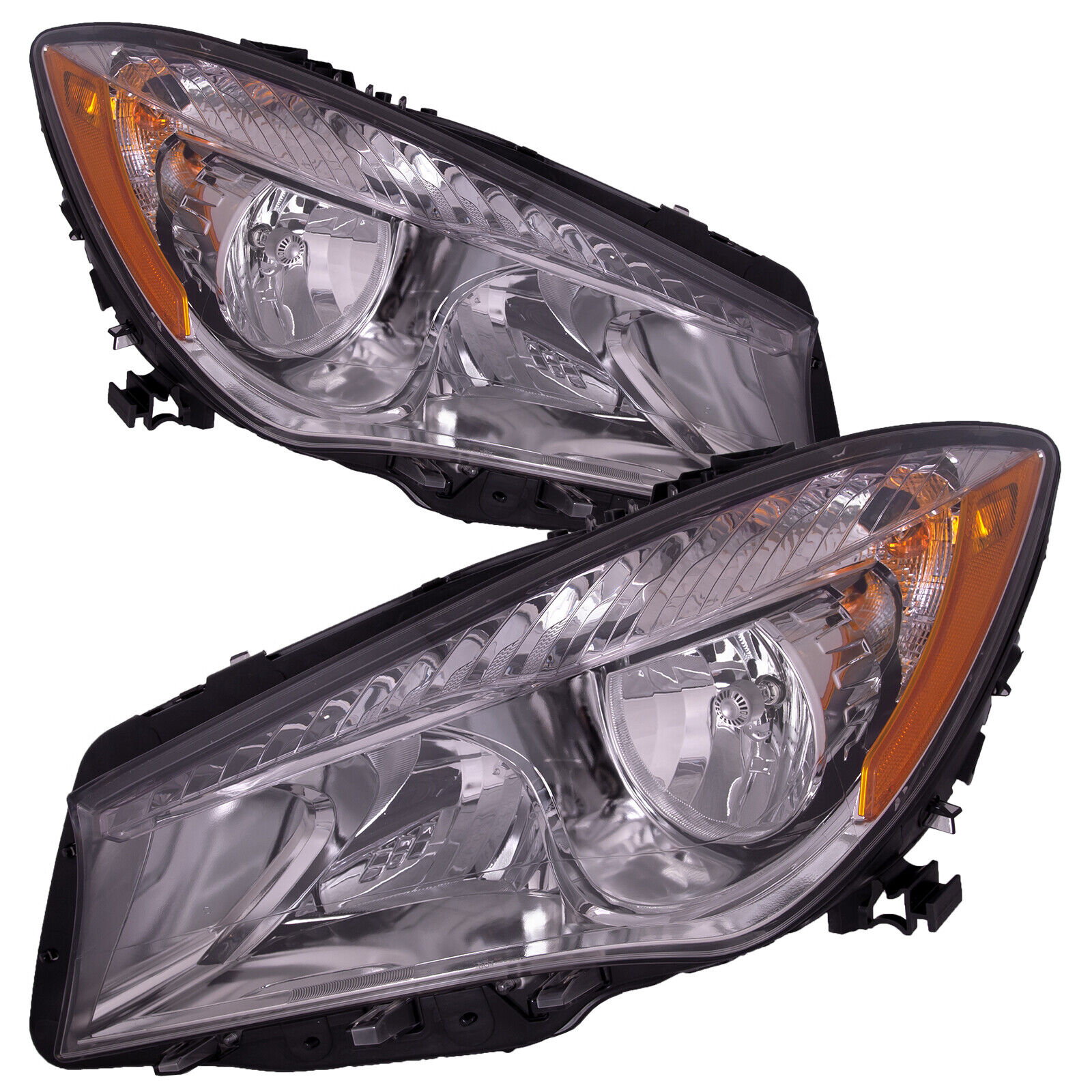 Headlights For 14-19 Mercedes Benz CLA Halogen Chrome Left Right Headlamp