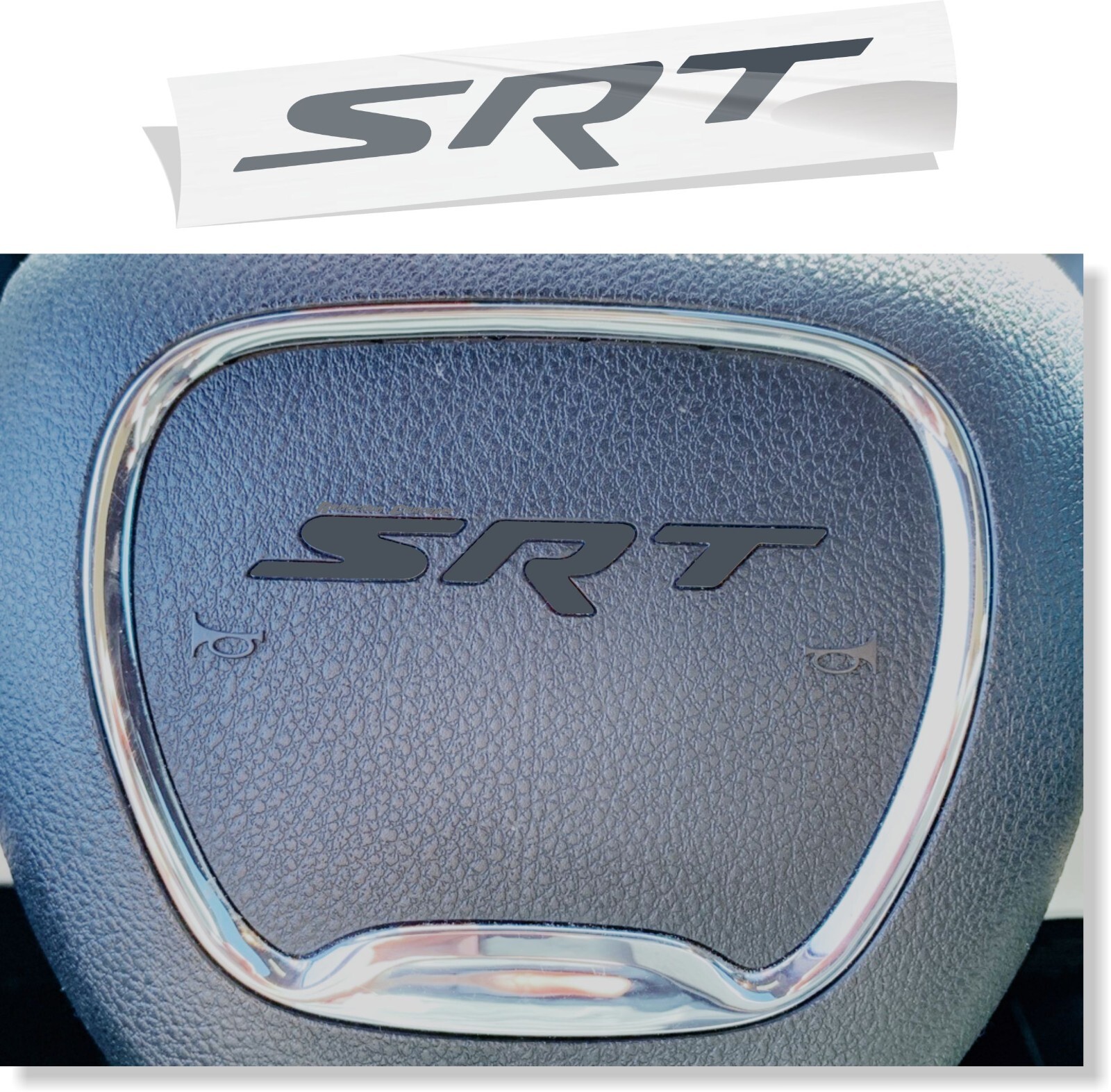 Steering Wheel SRT Overlay Decal for 2015-2023 Dodge Charger SRT