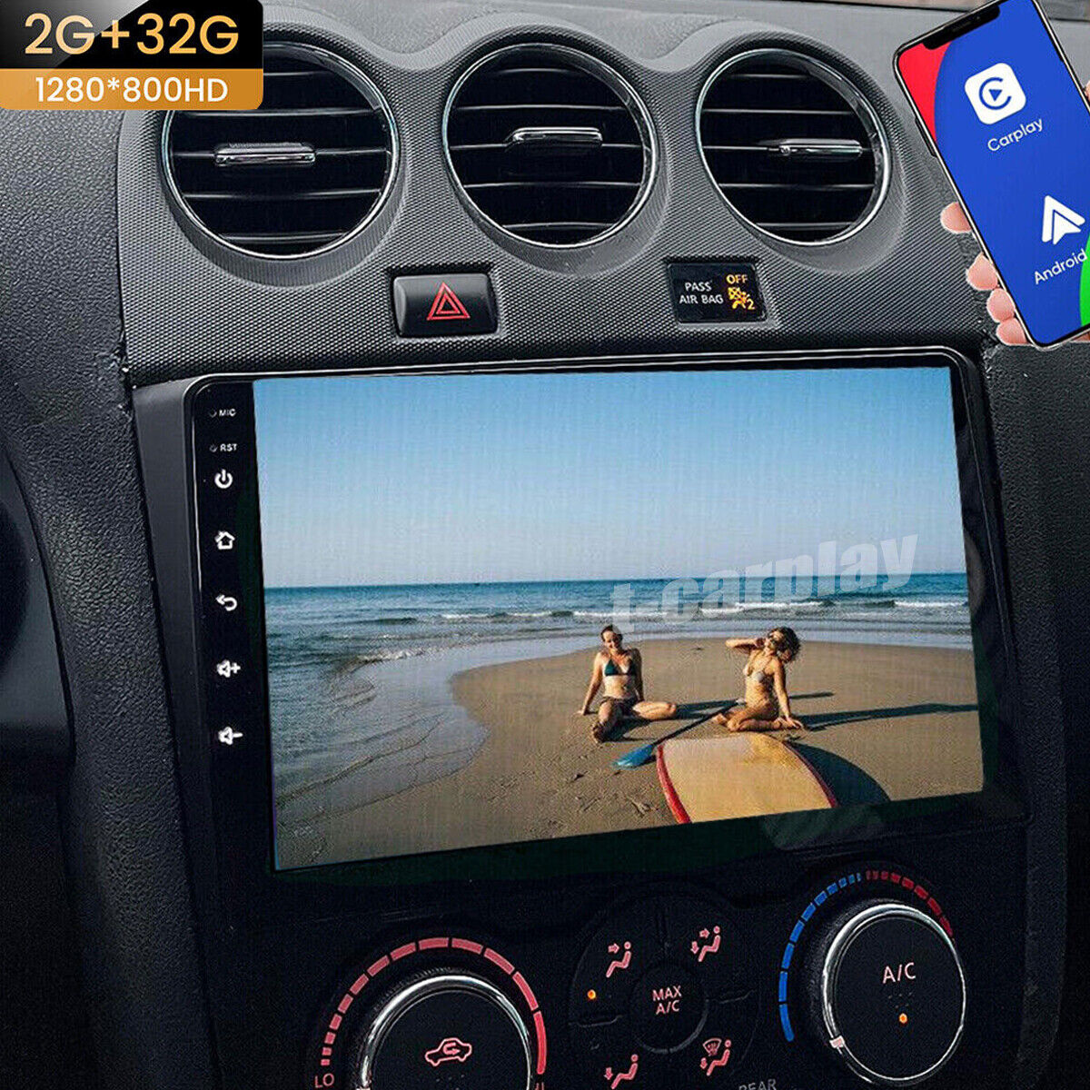 9'' Car Stereo For 2008-2012 Nissan Altima Android 12 GPS Radio Carplay USB BT