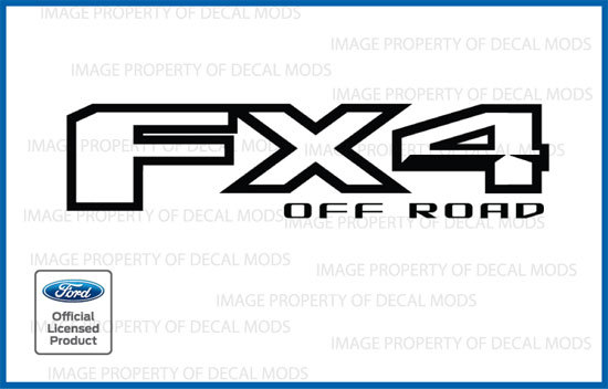 2018 Ford FX4 Off Road Decal Sticker Set - [ matte black ] blackout flat truck