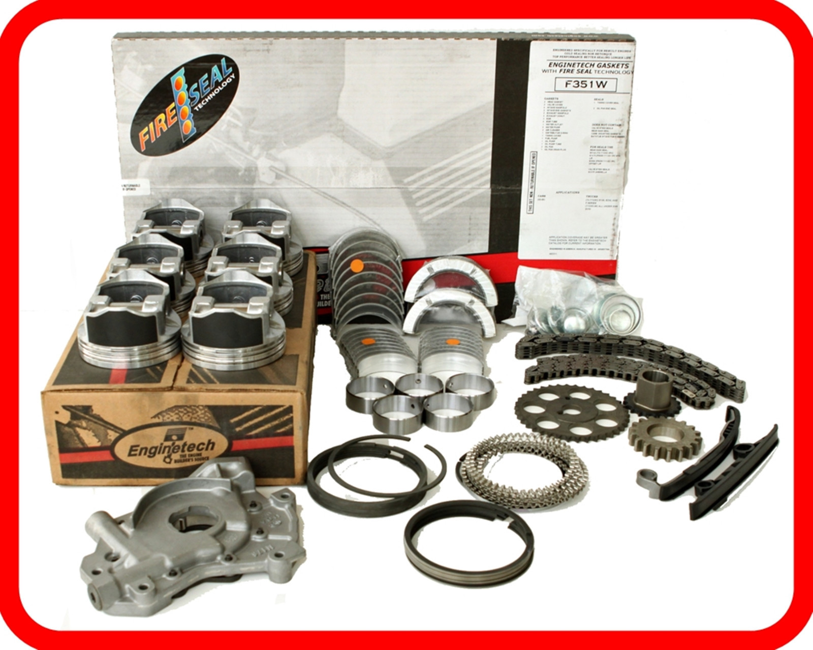 05-12 Jeep Liberty Cherokee 3.7L SOHC V6 ENGINE REBUILD KIT (WITH TIMING)