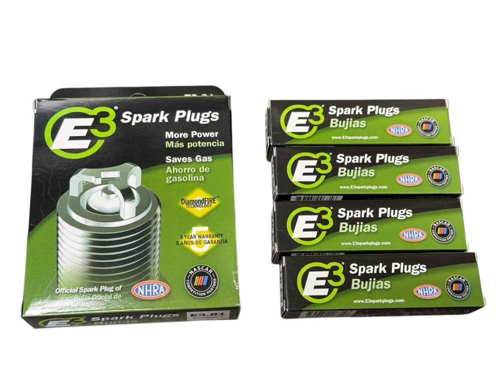 NEW 4 Pack E3.81 Spark Plugs E3 More Power Save Gas DiamondFIRE 