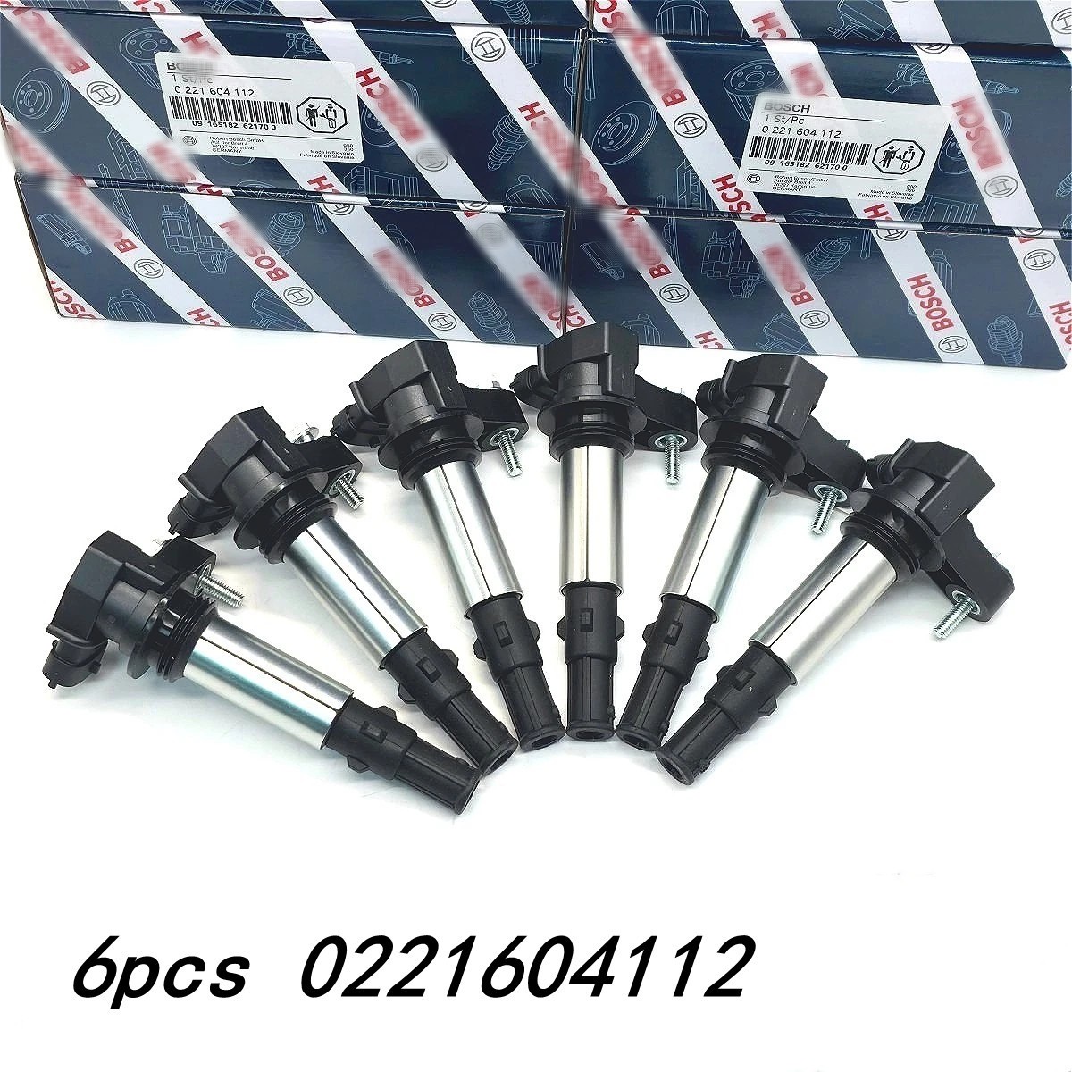 NEW 6Pcs 0221604112 Ignition Coils For 2004-2009 Cadillac Saab Buick V6 2.8L