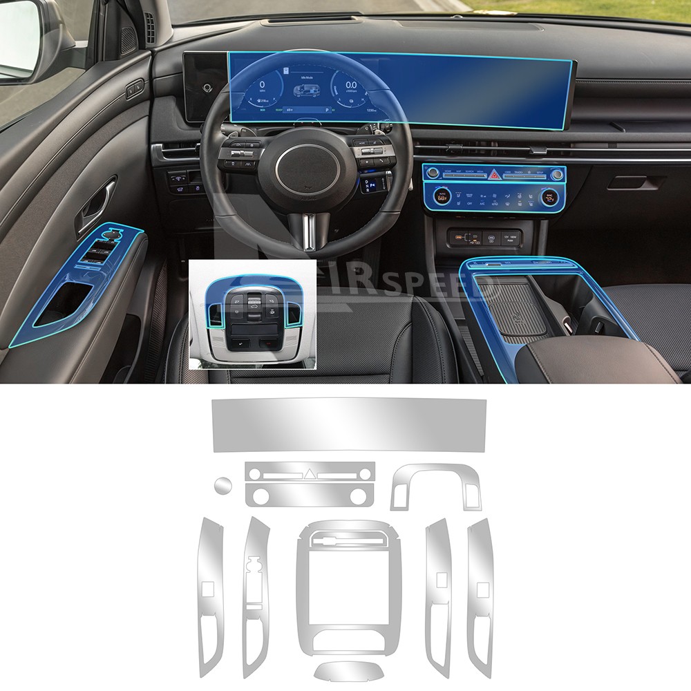 12Pcs Full Car TPU Interior Film with Tools for Hyundai Tucson 2025+ LHD