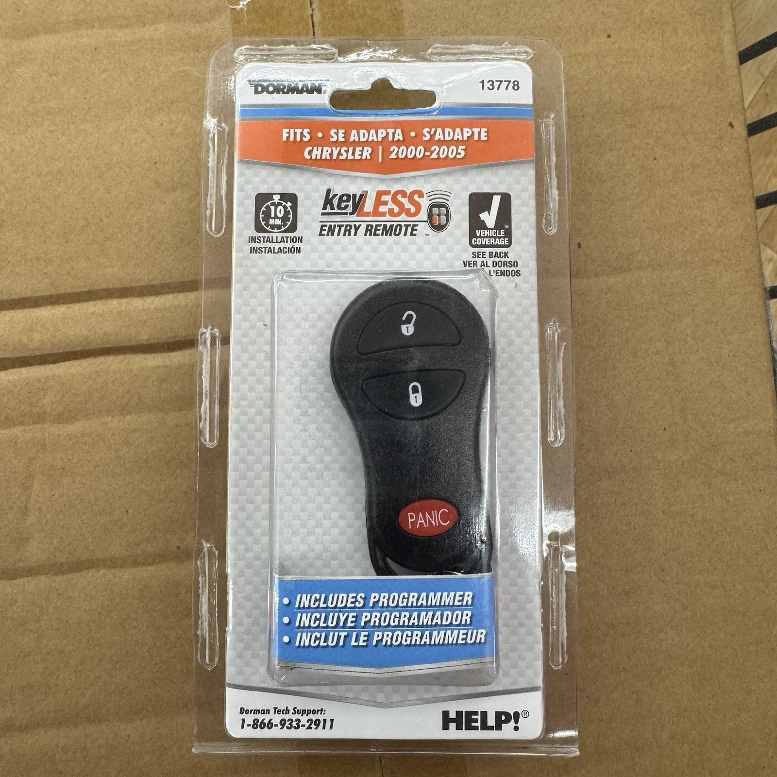 Dorman 13778 Keyless Entry Remote 3 Button fits Chrysler Dodge Jeep models