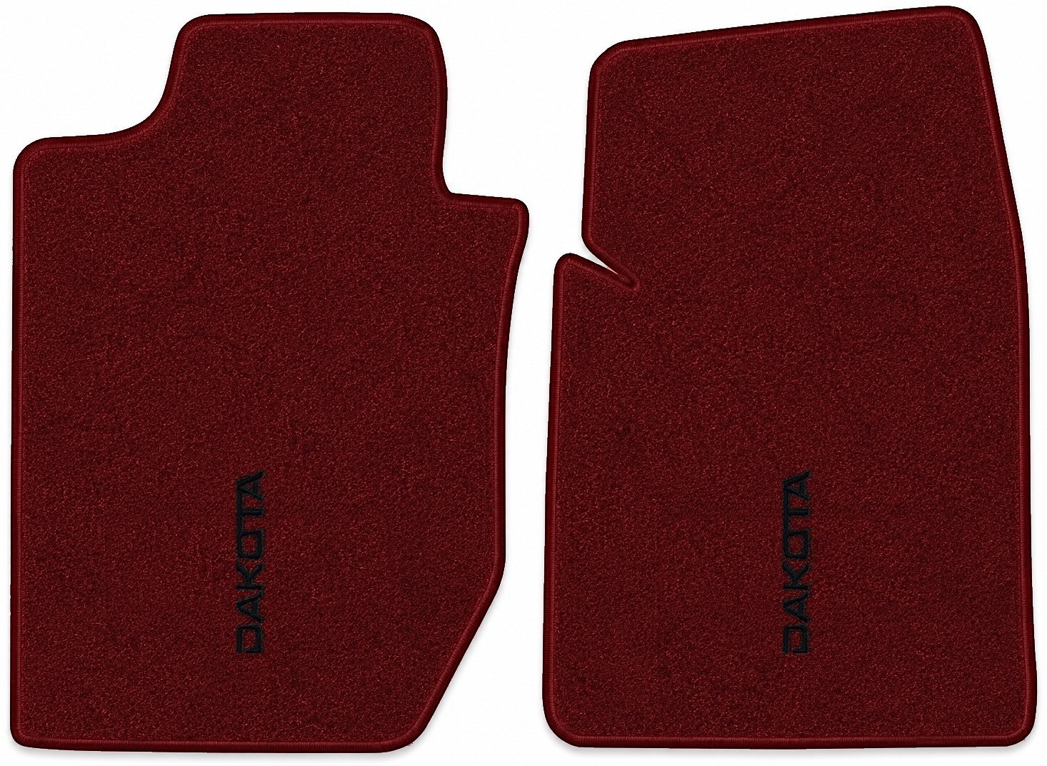 1987-1996 Dodge Dakota Cutpile Floor Mats Embroidered Logos Front 2pc