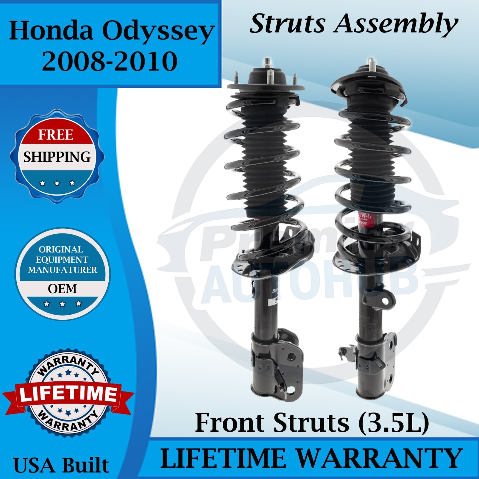 KYB OEM Front Struts Assembly For 2008-2010 Honda Odyssey (3.5L) 9yr Warranty