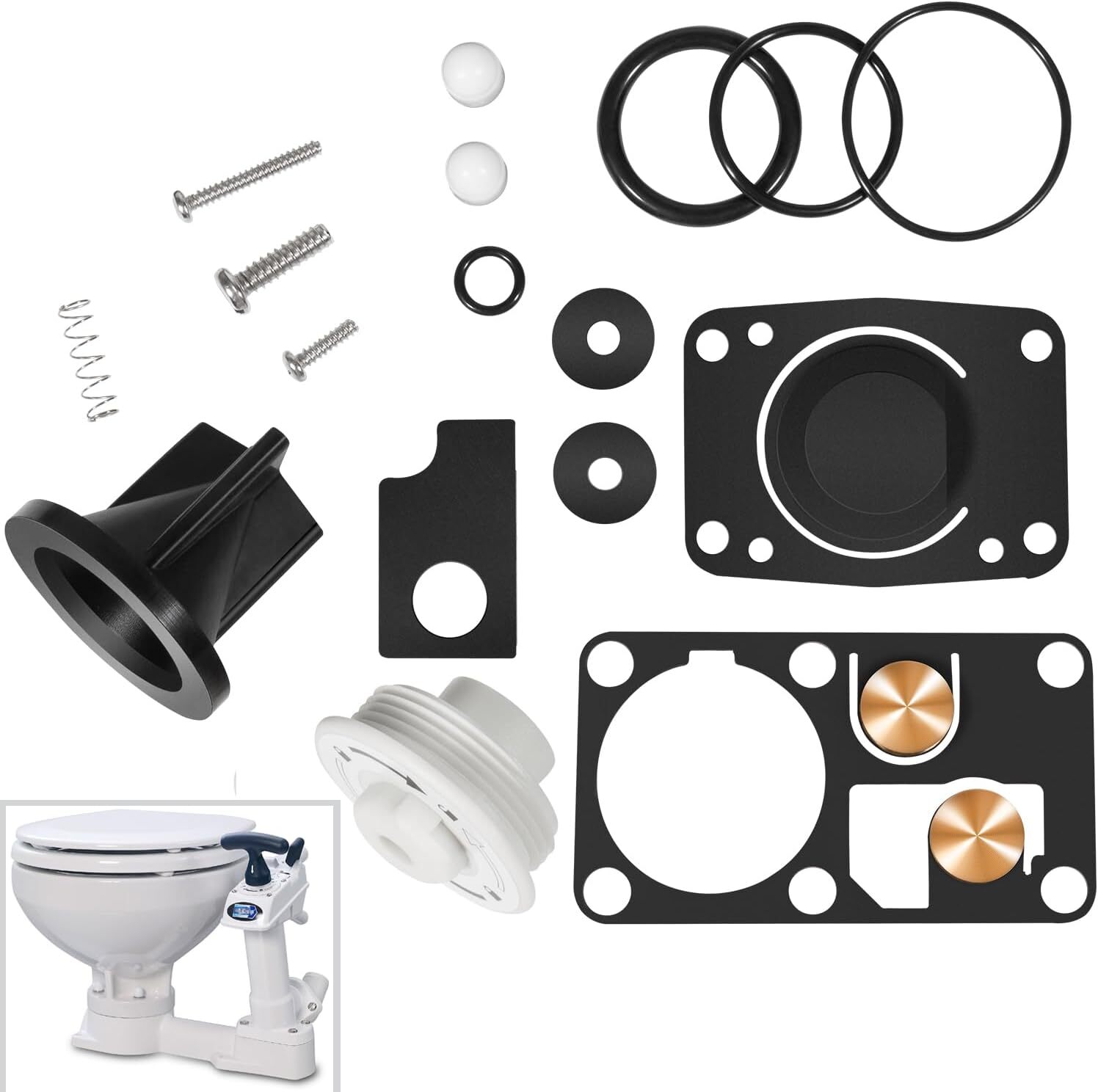 29045 for Jabsco Service Kit f/Manual 29090 & 29120 Series Toilets - 2008-2023