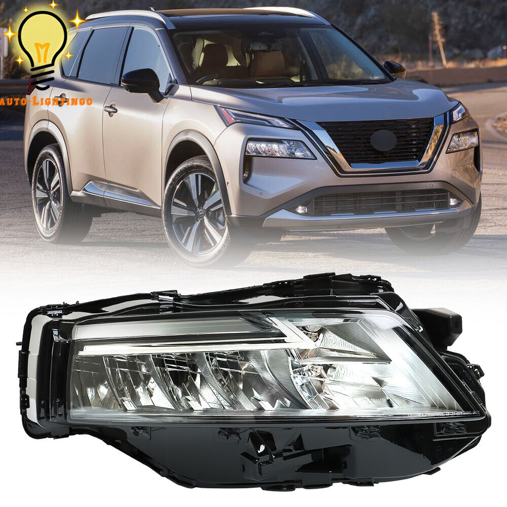 Chrome LED Right Side Headlight Headlamp Assy For Nissan Rogue SL|SV 2021-2023