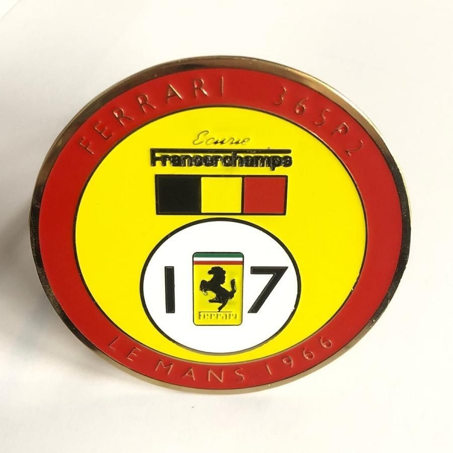 Ferrari 365P2 Grille Badge Ecurie Francorchamps Le Mans 1966 Emblem Brand New Ferrari 365P2 Grille Badge Ecurie Francorchamps Le Mans 1966 Emblem Brand New