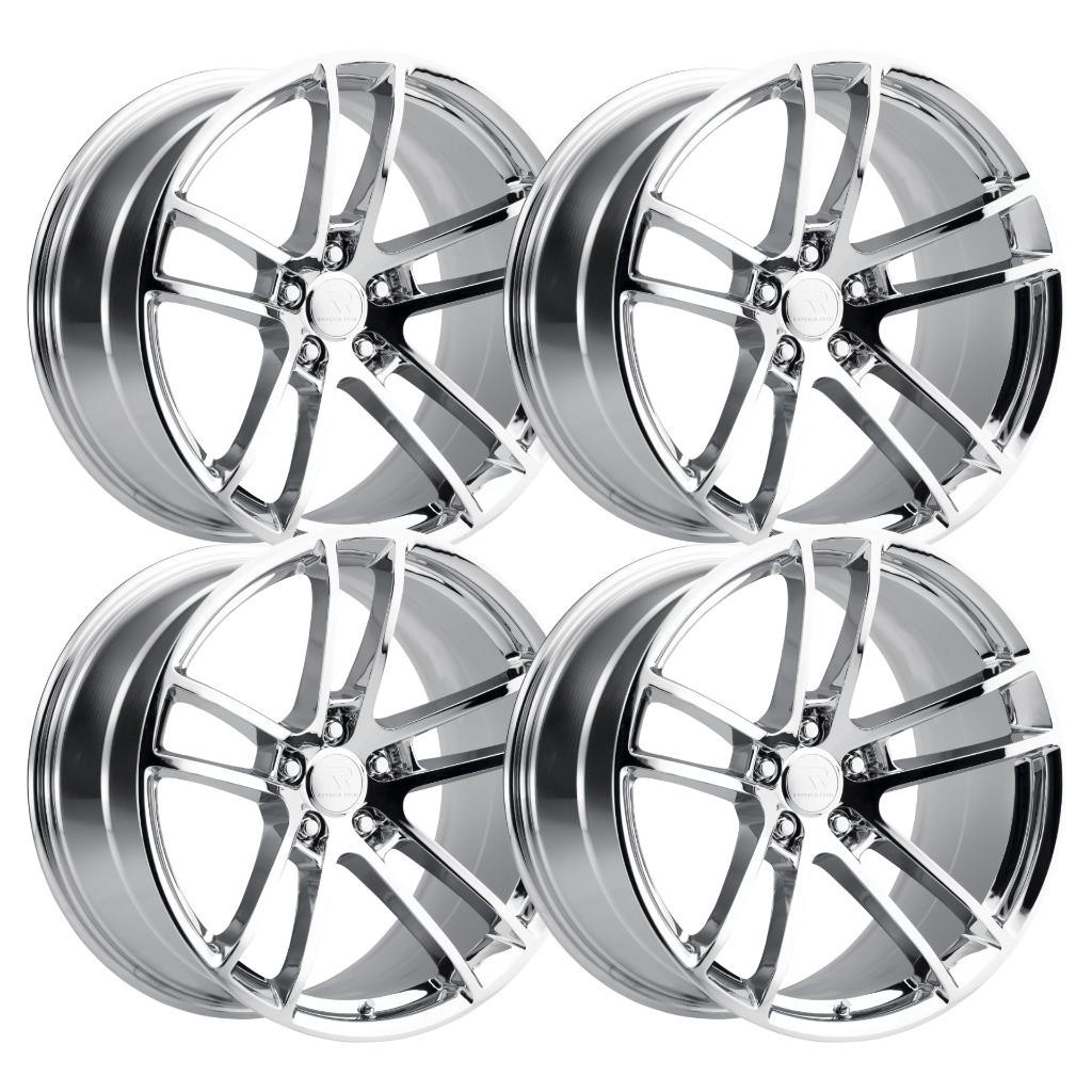 (Set-4) Replica Tech RT-2 20x11 5x115 22mm Chrome Wheels Rims 20 Inch
