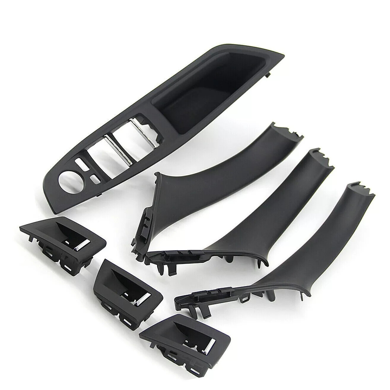 7PCS Door Panel Handle Trim Cover Kit for BMW F10 F11 520i Interior Accessories