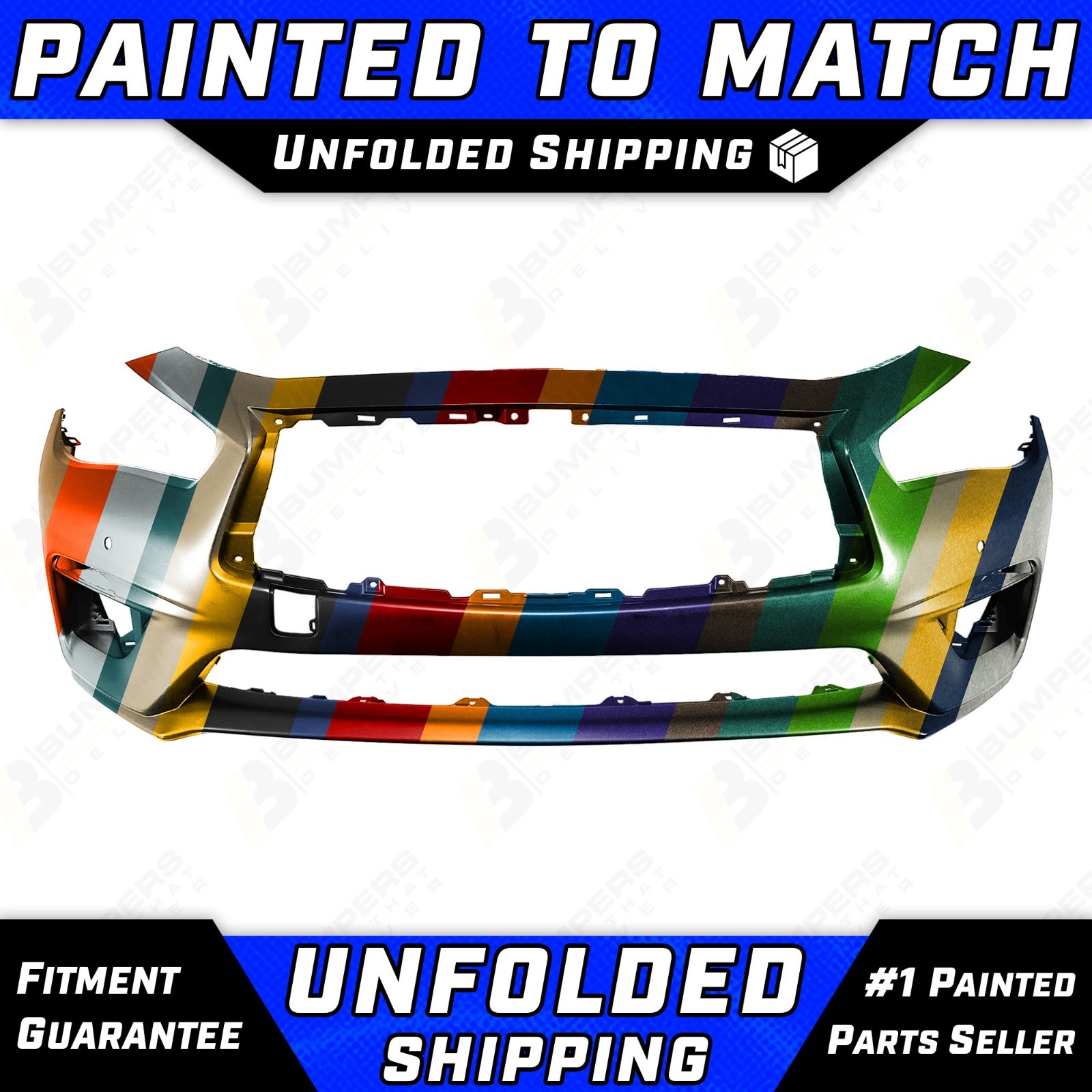 NEW Painted To Match - Front Bumper for 2018-2024 Infiniti Q50 Luxe Pure w/ Park