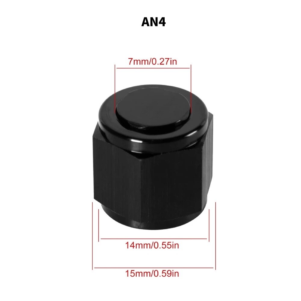 10Pcs 4AN 6AN 8AN 10AN 12AN Female Flare Fitting Cap Nut Block off Fuel Hose Cap