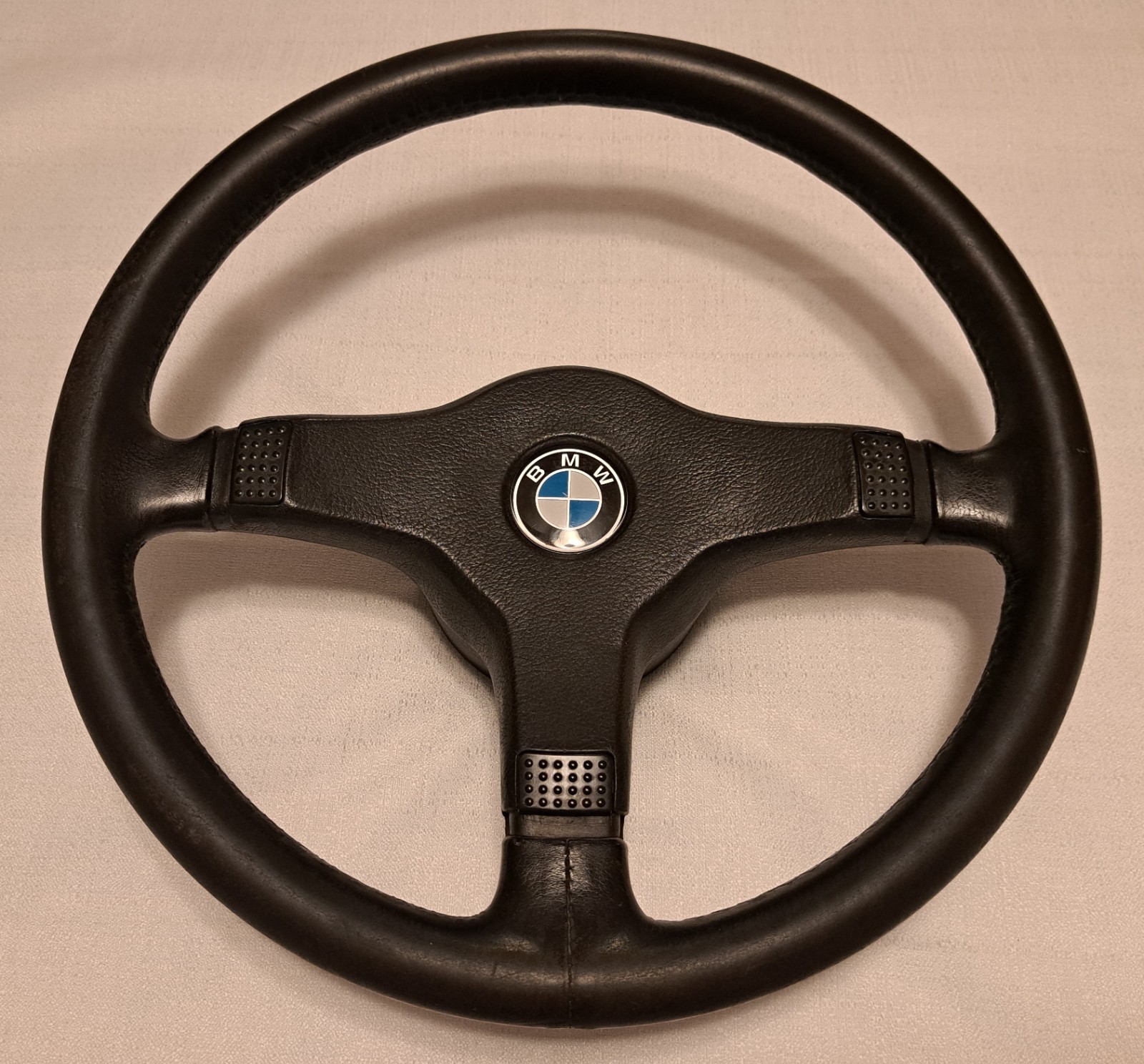 OEM BMW M-Tech 1 Steering Wheel 385mm e30 e28 e32 e34 Leather 3 Spoke