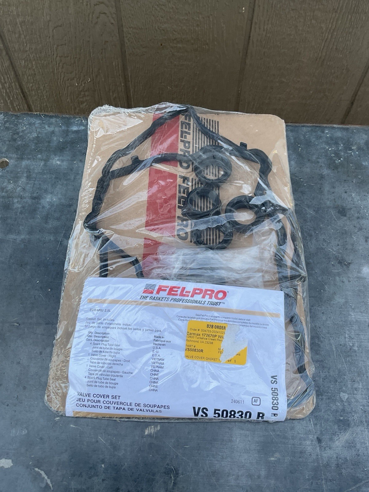 Engine Valve Cover Gasket Set Fel-Pro VS 50830 R