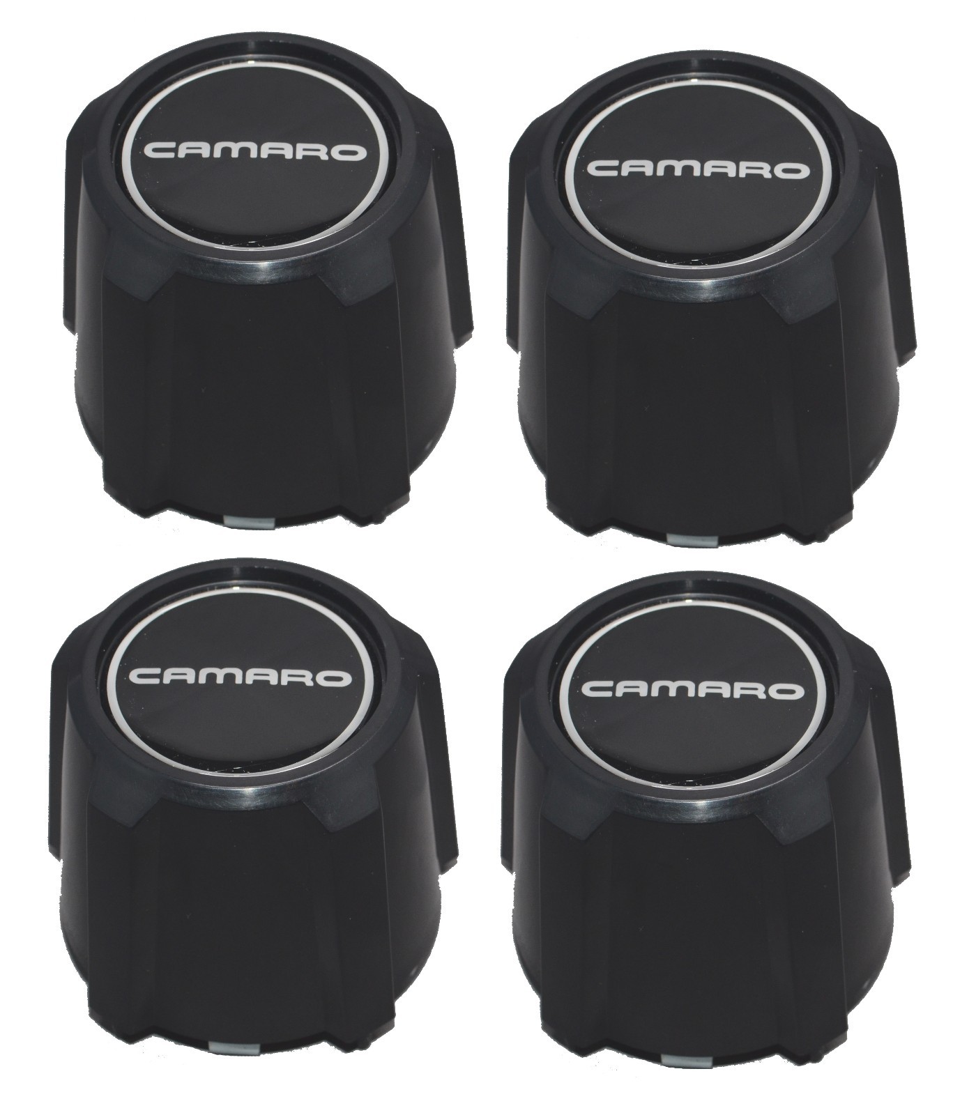 NEW 1982-1992 Chevy CAMARO Wheel BLACK Center Hub Caps SET of 4 GM Licensed