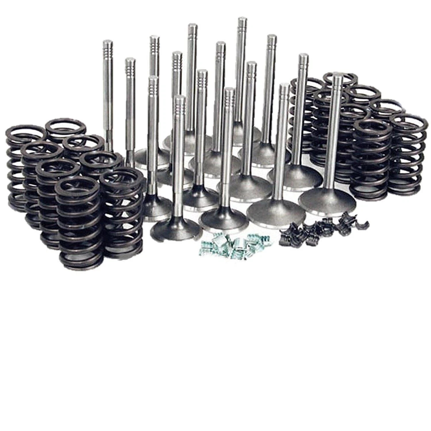 Valvetrain Kit w/Valves+Springs+Guides Intake+Exhaust for 1956-1958 Chevy 235