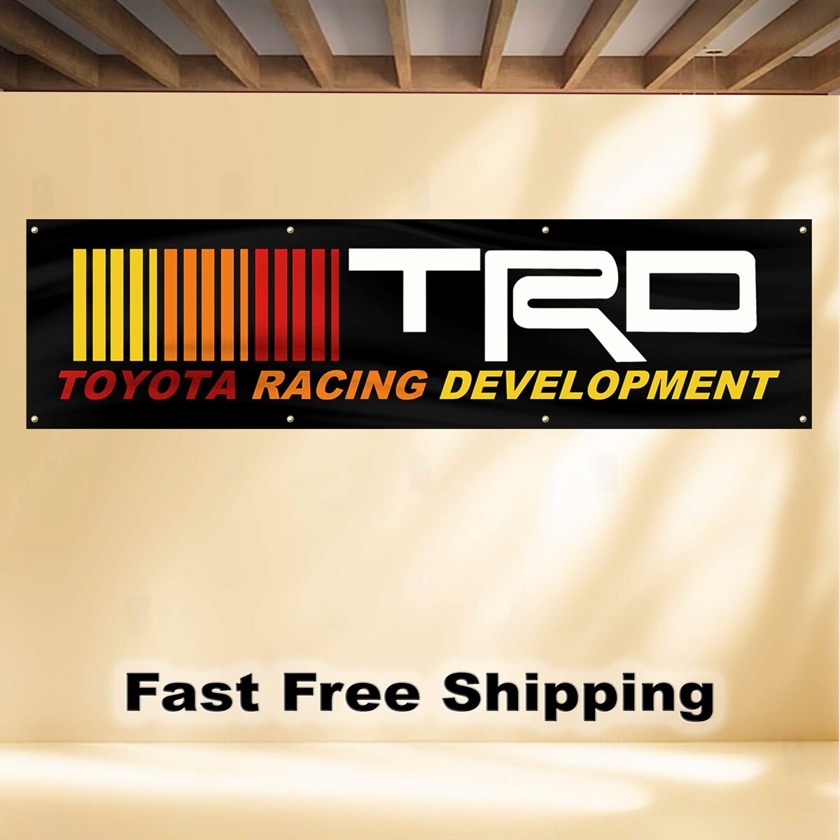 TRD 2'X8' BANNER FLAG TOYOTA RACING DEVELOPMENT TRD 2'X8' BANNER FLAG TOYOTA RACING DEVELOPMENT