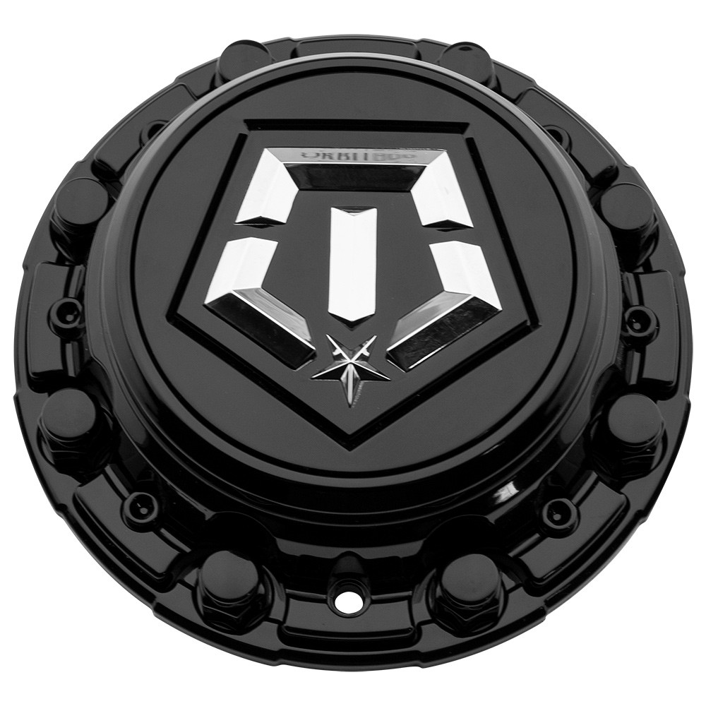 CAP-544BM-6-TIS / TIS Gloss Black Bolt-On Center Cap