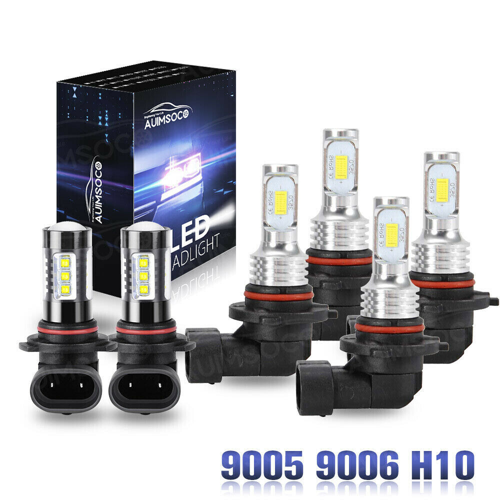 For 2003-06 Chevy Silverado 1500 6X LED Headlights Hi/Lo Fog Lights Bulbs Combo