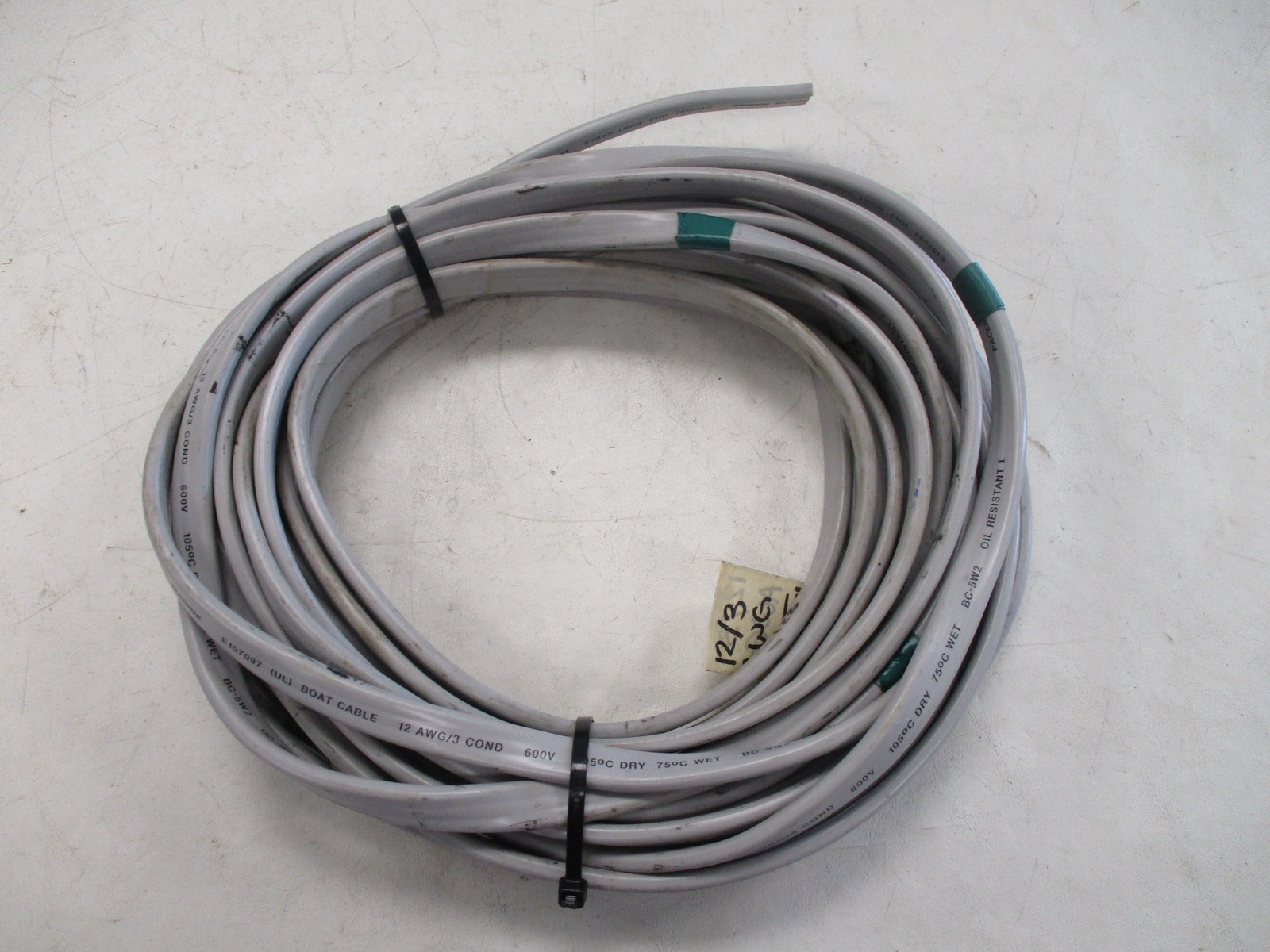 PACER MARINE 12/3 AWG GAUGE TINNED ELECTRICAL WIRE 38\' 10\