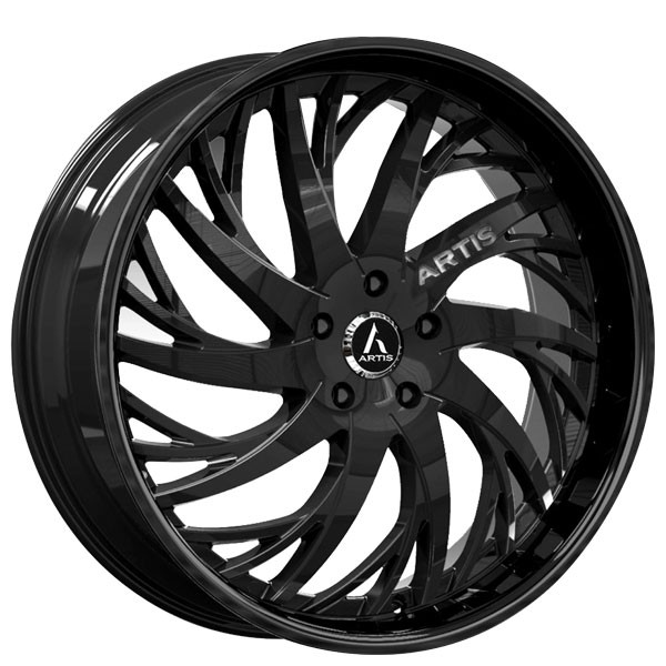 Artis Wheels Decatur Gloss Black Rims 24x9 (4pcs) A1