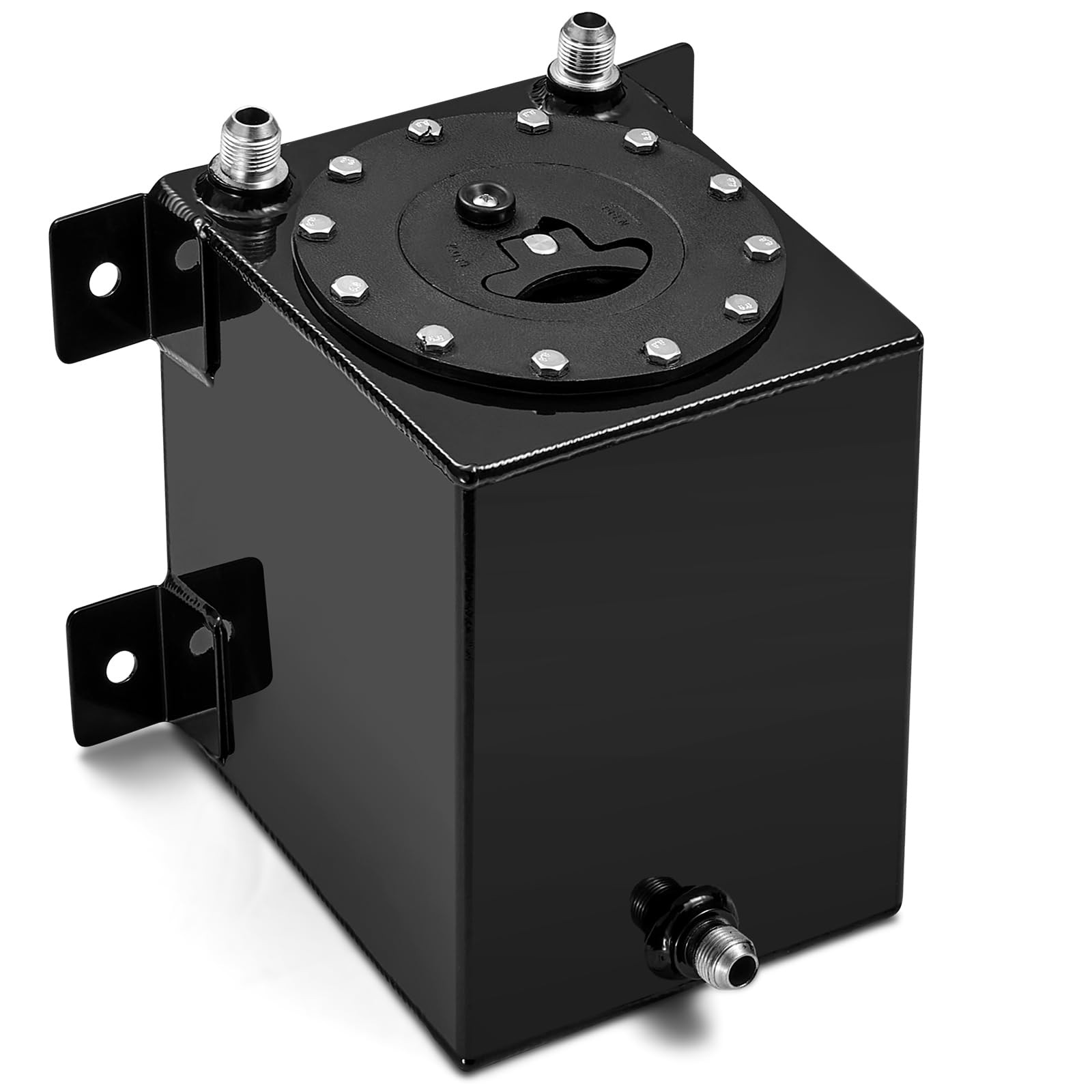 8 Gallon 30L Aluminum Level Racing Sender Drift Fuel Cell Gas Tank Polished