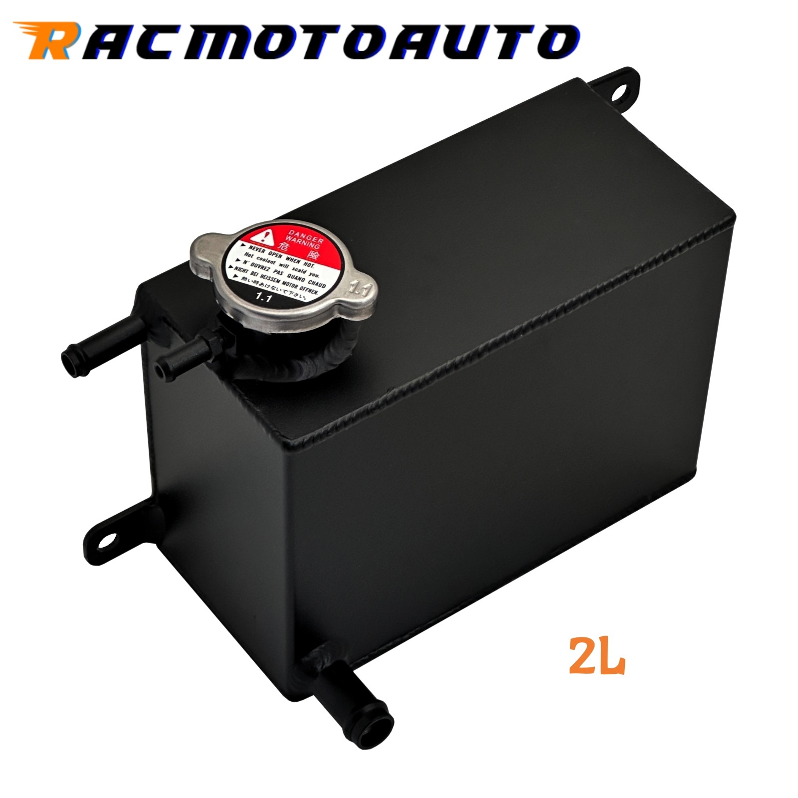 Universal 2L Aluminum Radiator Overflow Coolant Expansion Reservoir Tank Bottle
