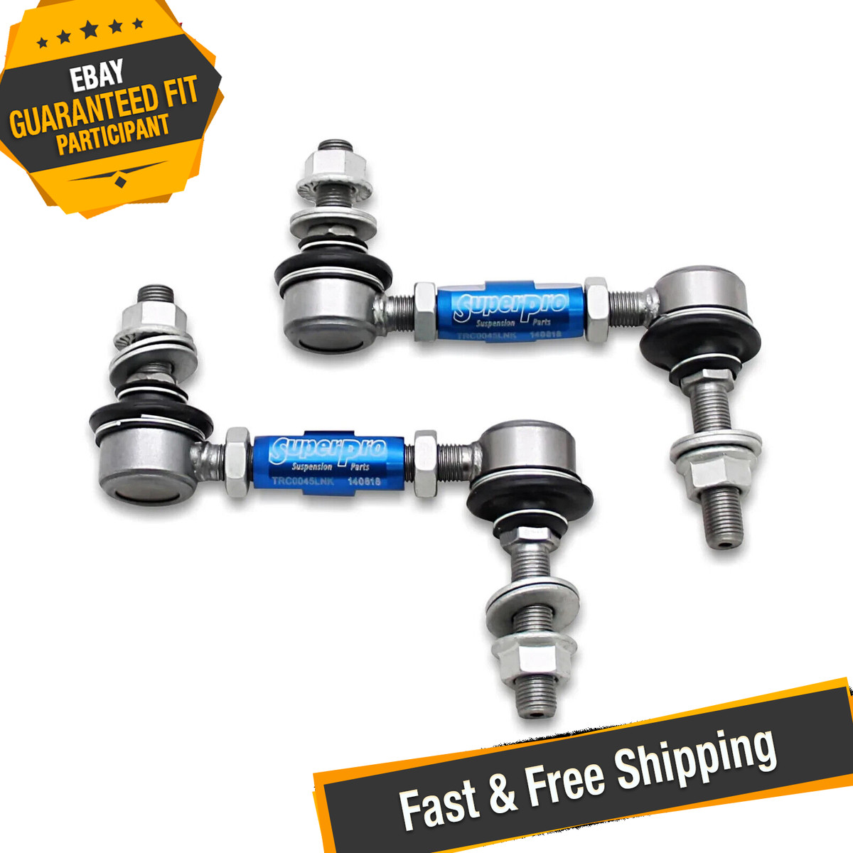 SuperPro TRC1045L Heavy Duty Adjustable Rear Sway Bar Link Kit SuperPro TRC1045L Heavy Duty Adjustable Rear Sway Bar Link Kit