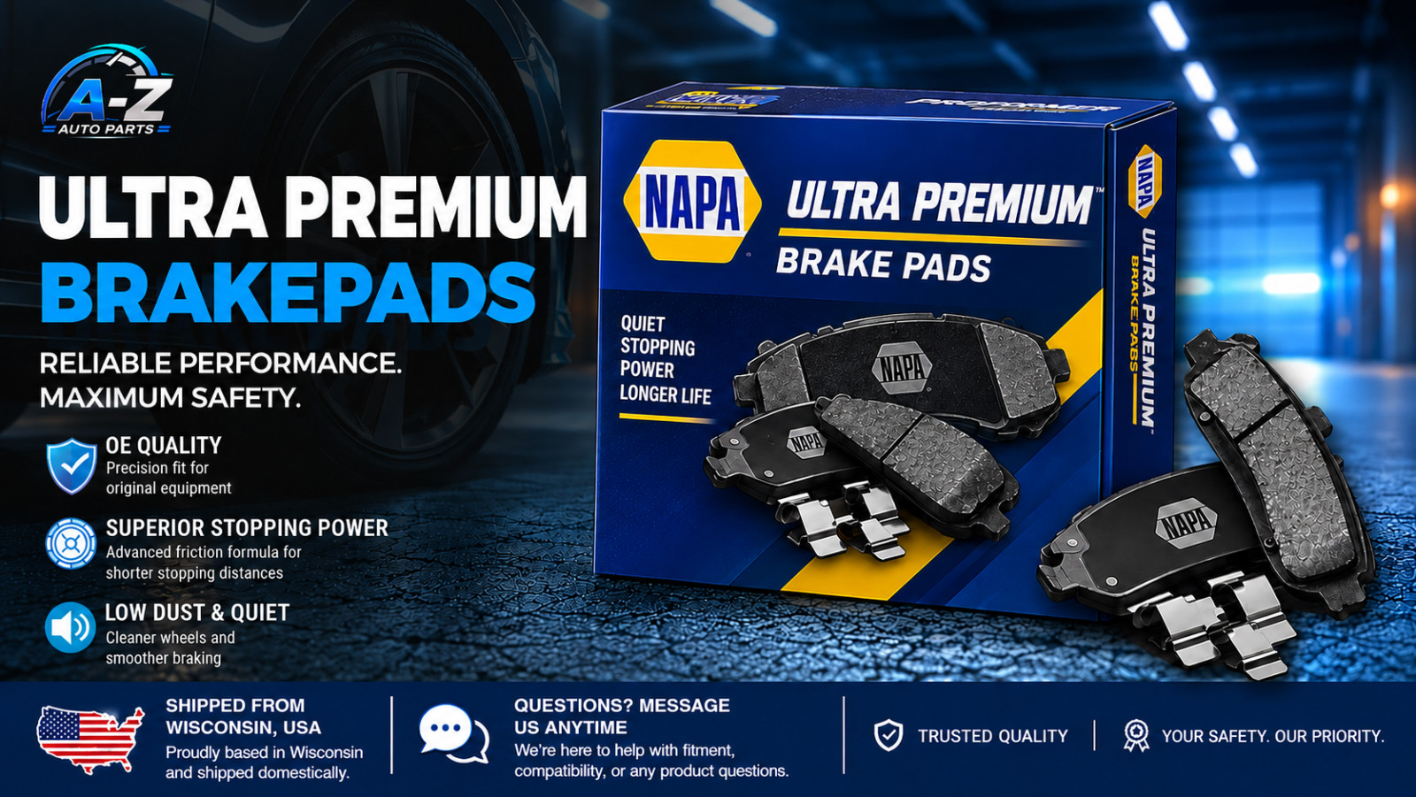 NAPA Ultra Premium UP-7662-M Disc Brake Pad Fits 99-07 Chevrolet Silverado 1500