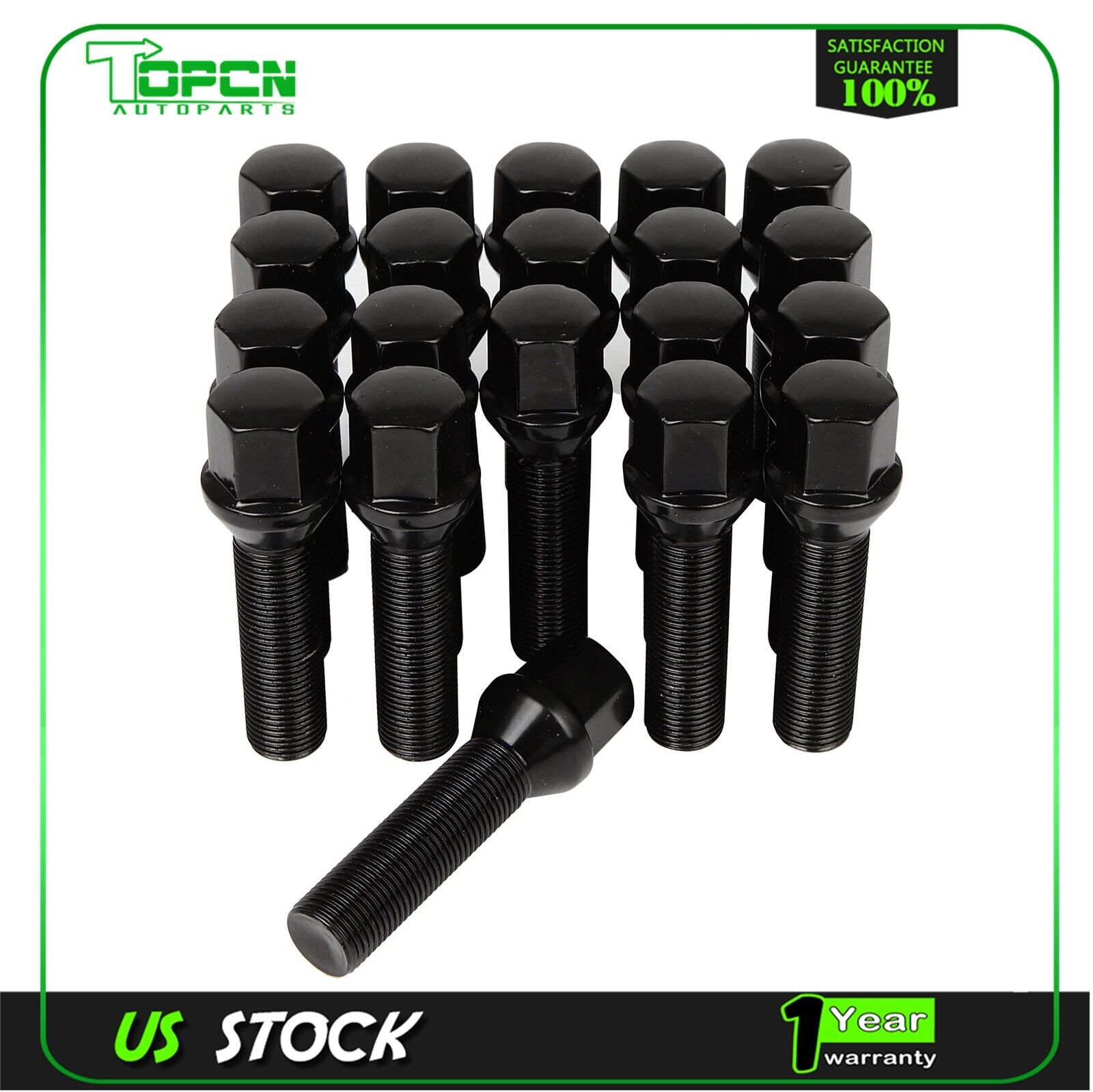 20X M14x1.25 17mm Hex Extended Wheel Lug Nuts Bolts 45mm Shank For BMW 228i 330i