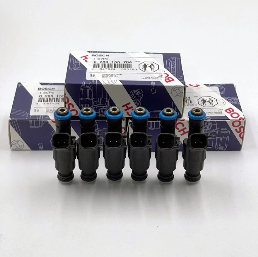 6X Original Bosch OEM 4-hole Fuel Injectors For 99-04 Jeep Cherokee Wrangler 4.0