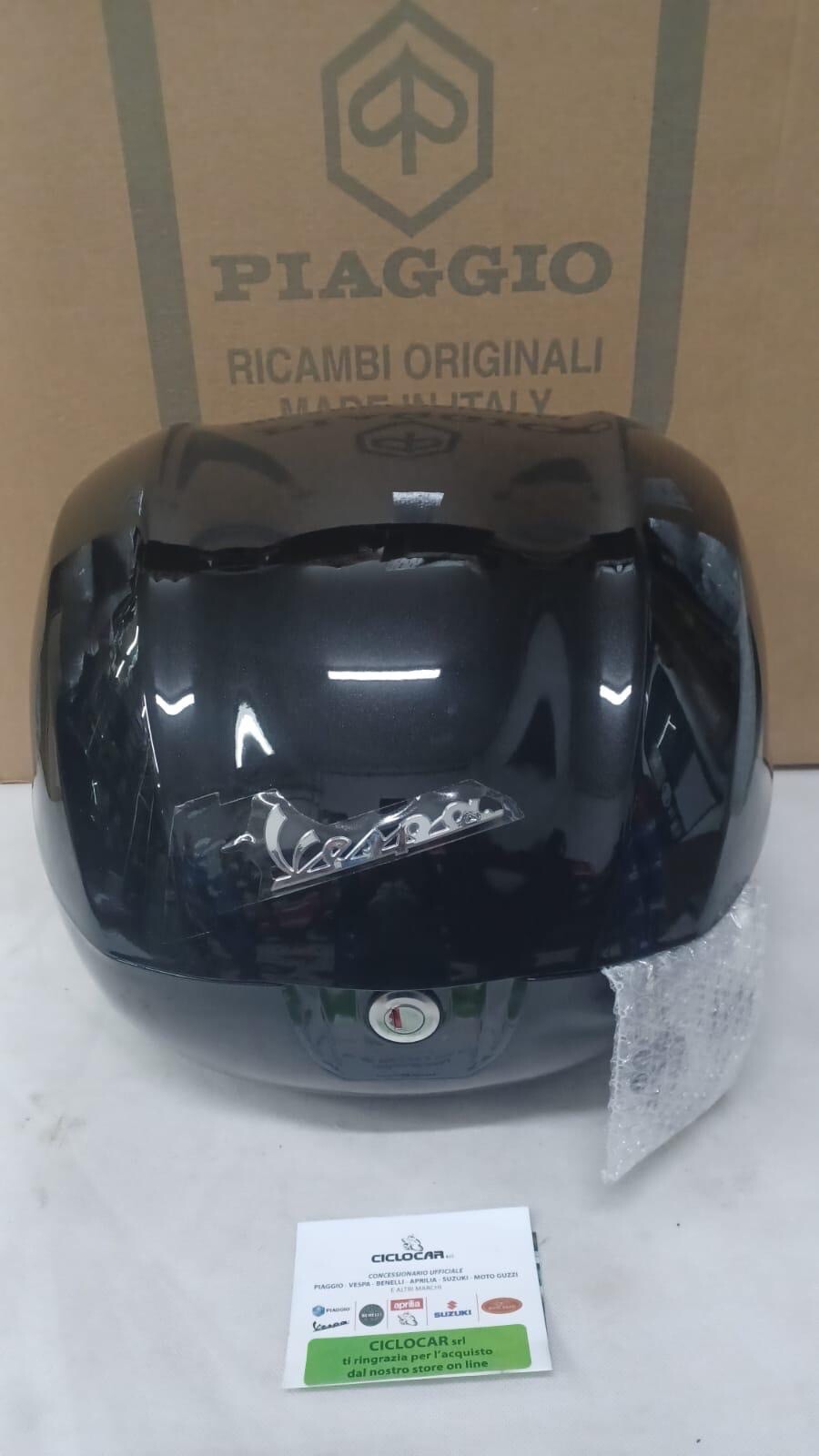 Original Vespa Primavera 50/125/150/Electric Top Case - Metallic Black 98/A